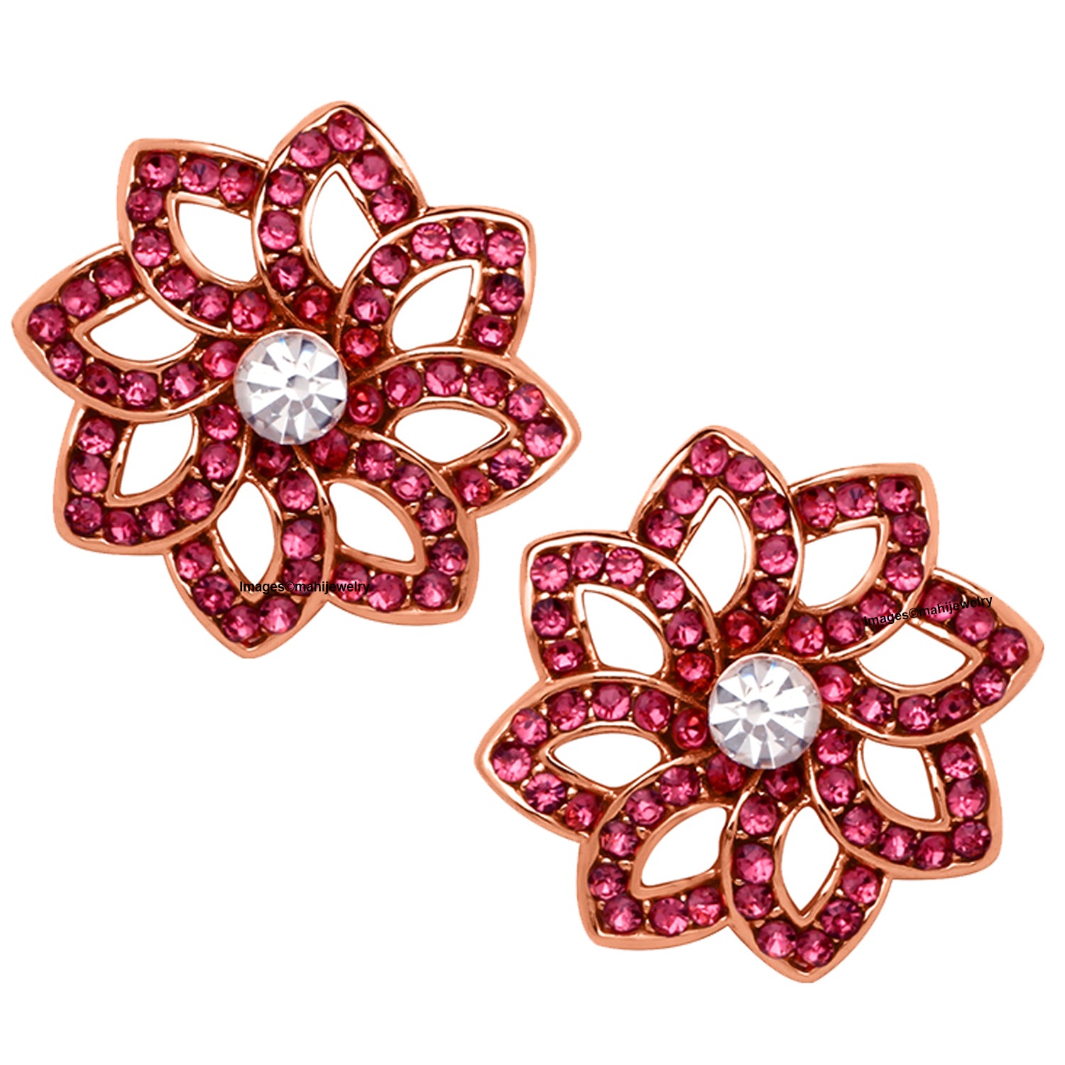 Classic Floral Love Stud Earrings