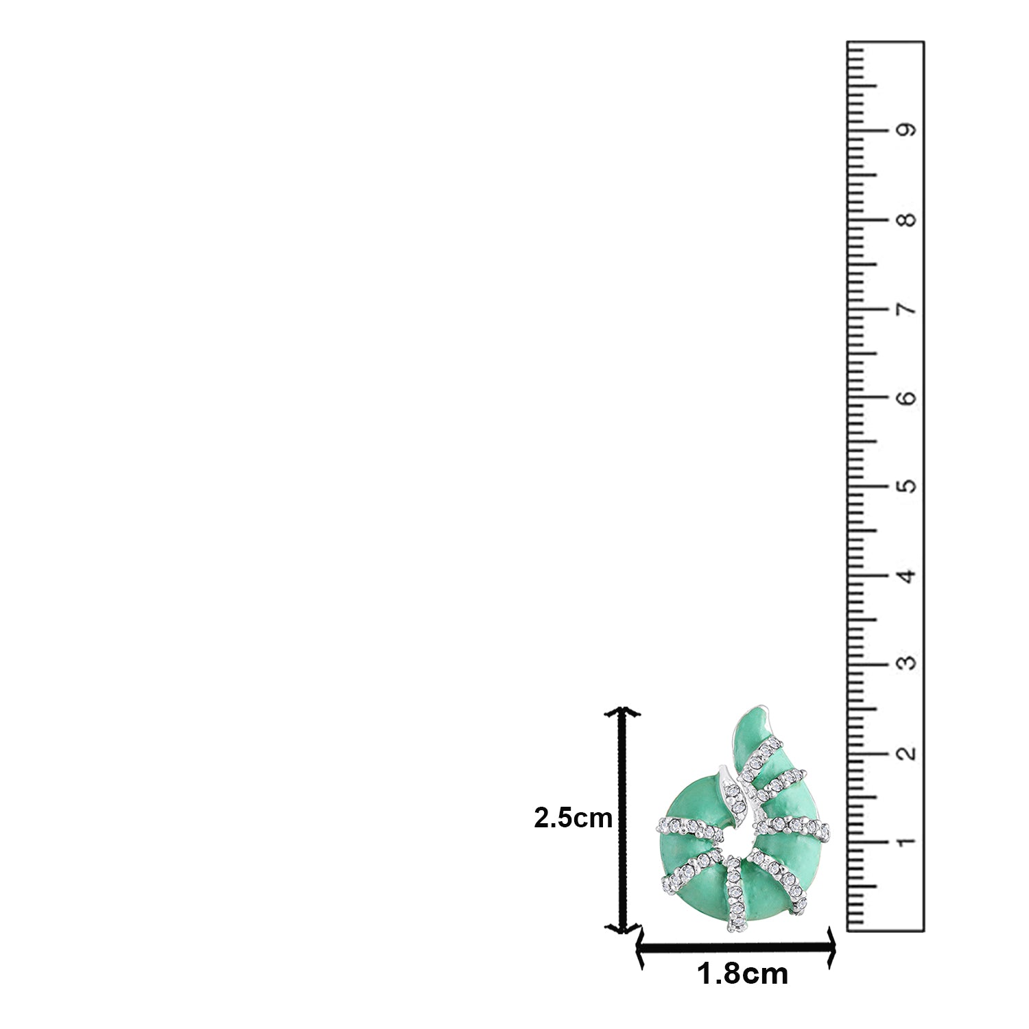 Red Meenakari Work Shell-Shaped Earrings with Crystal Accents