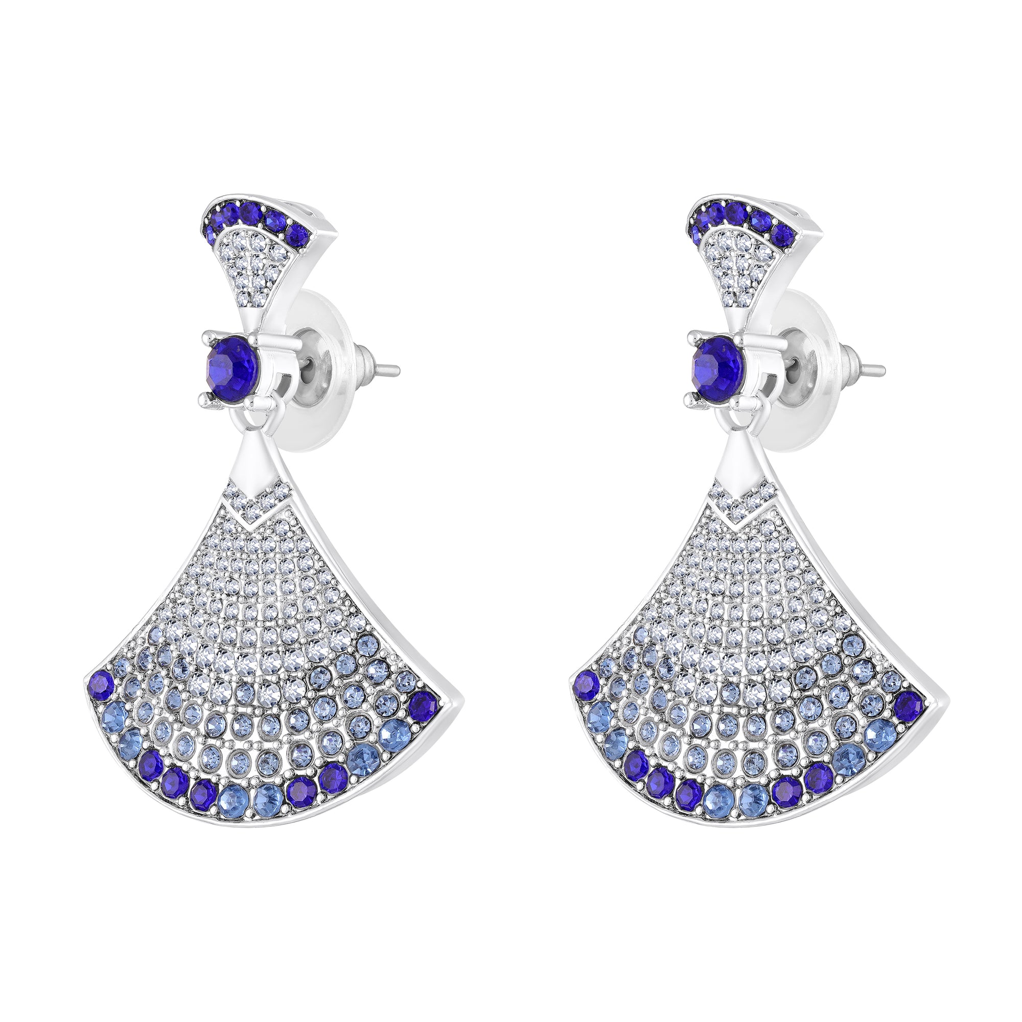 Gradient Big Skirt Dangler Earrings