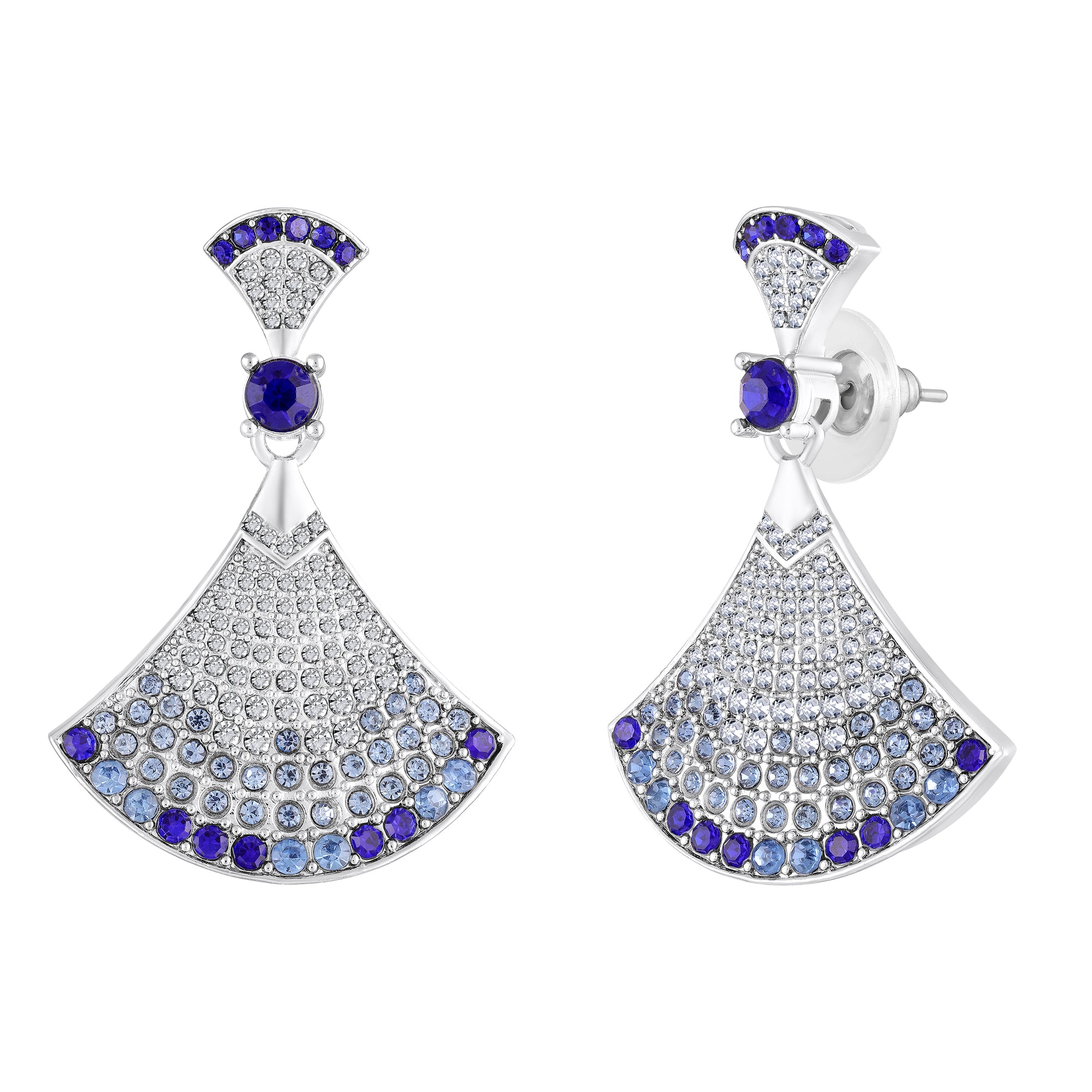 Gradient Big Skirt Dangler Earrings