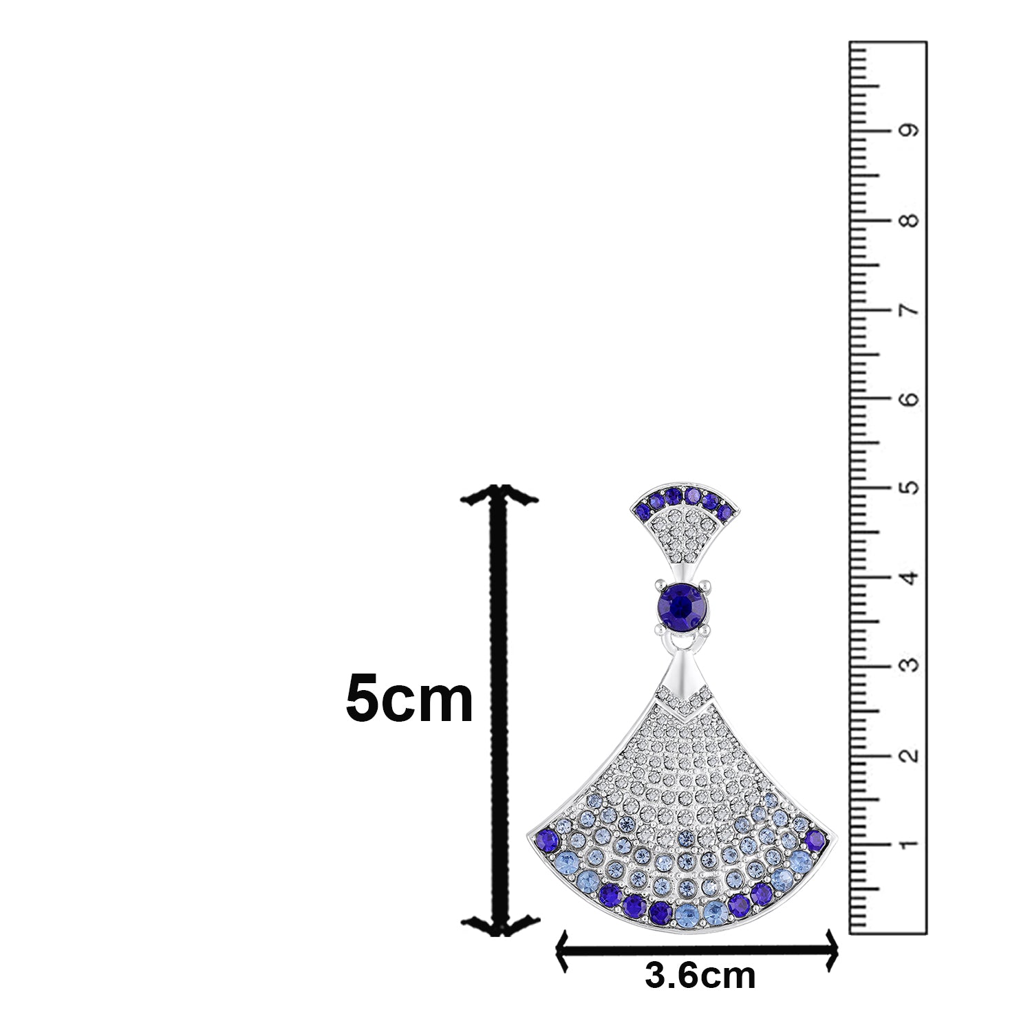 Gradient Big Skirt Dangler Earrings