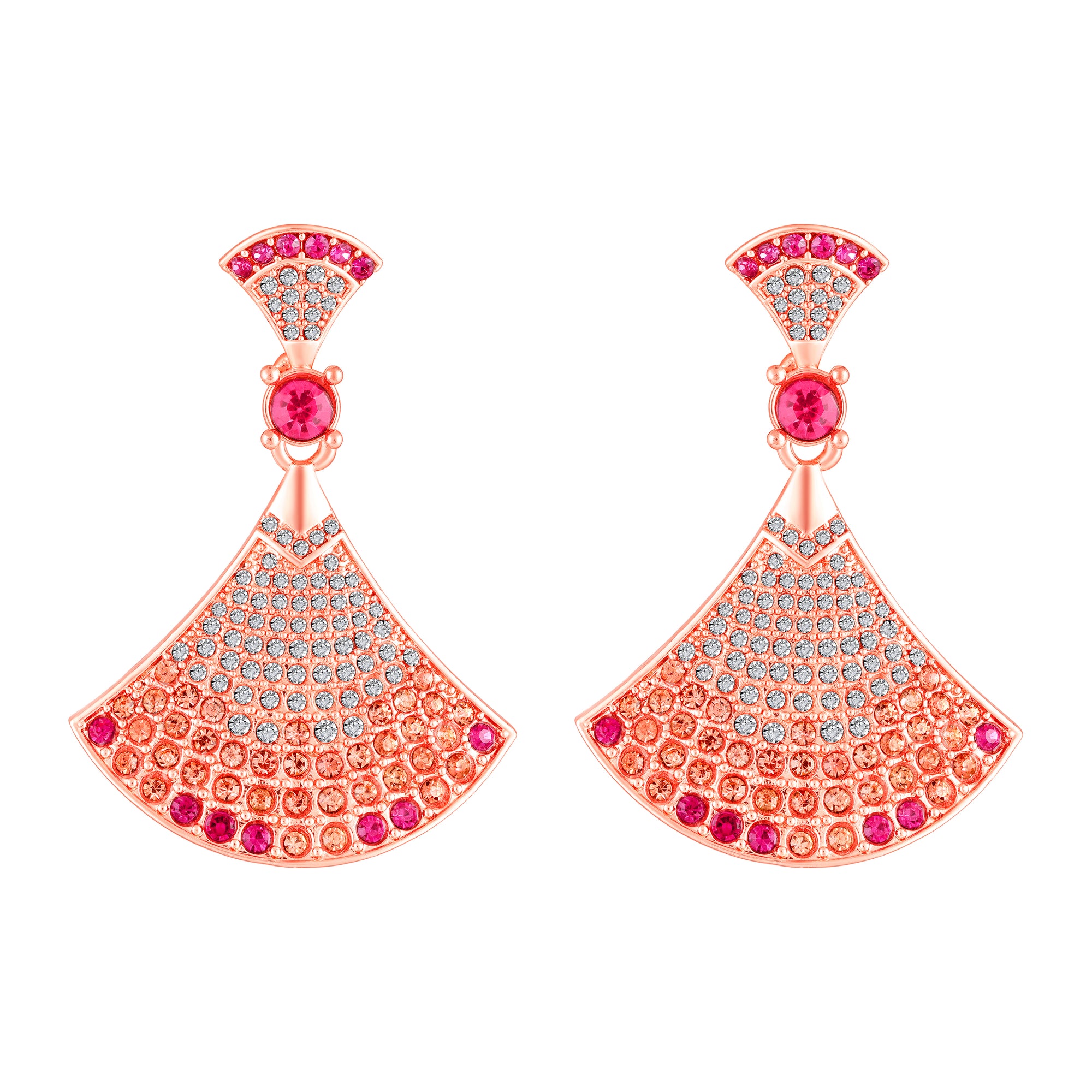 Gradient Big Skirt Dangler Earrings