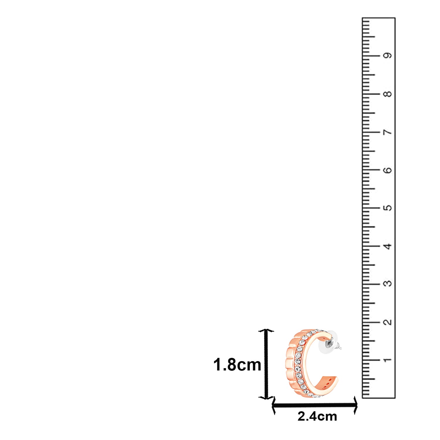 Modern Blue Crystal Half Bali Earrings