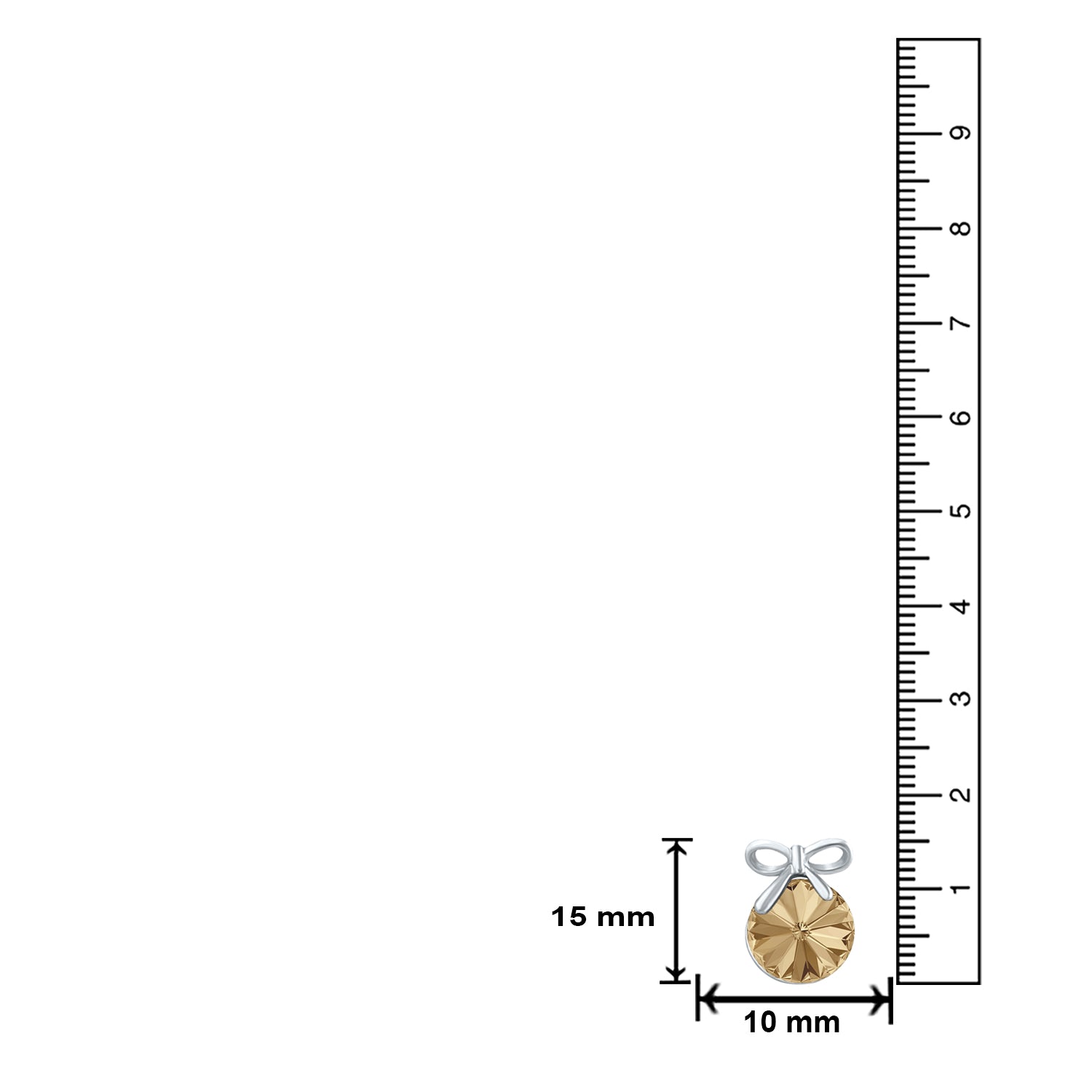 Bow Earrings with White AB Cubic Zirconias