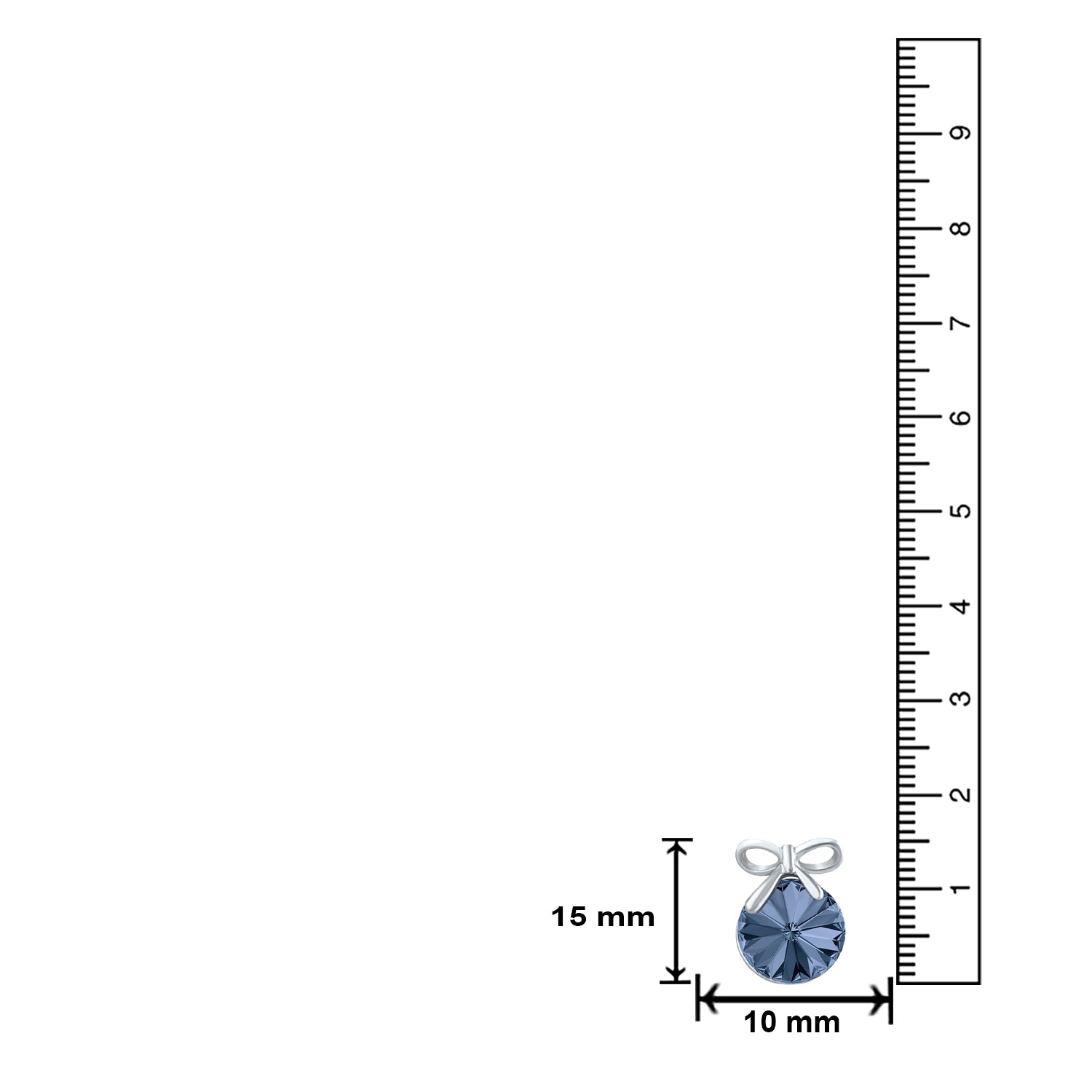 Bow Earrings with White AB Cubic Zirconias