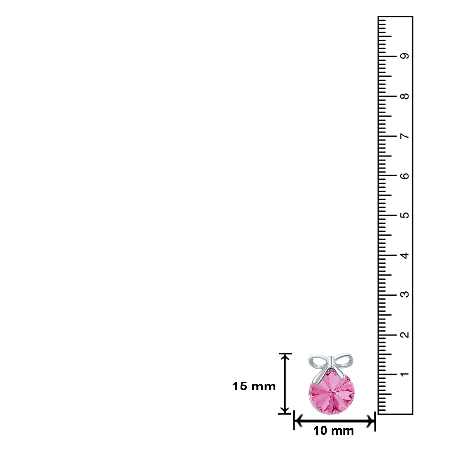 Bow Earrings with White AB Cubic Zirconias