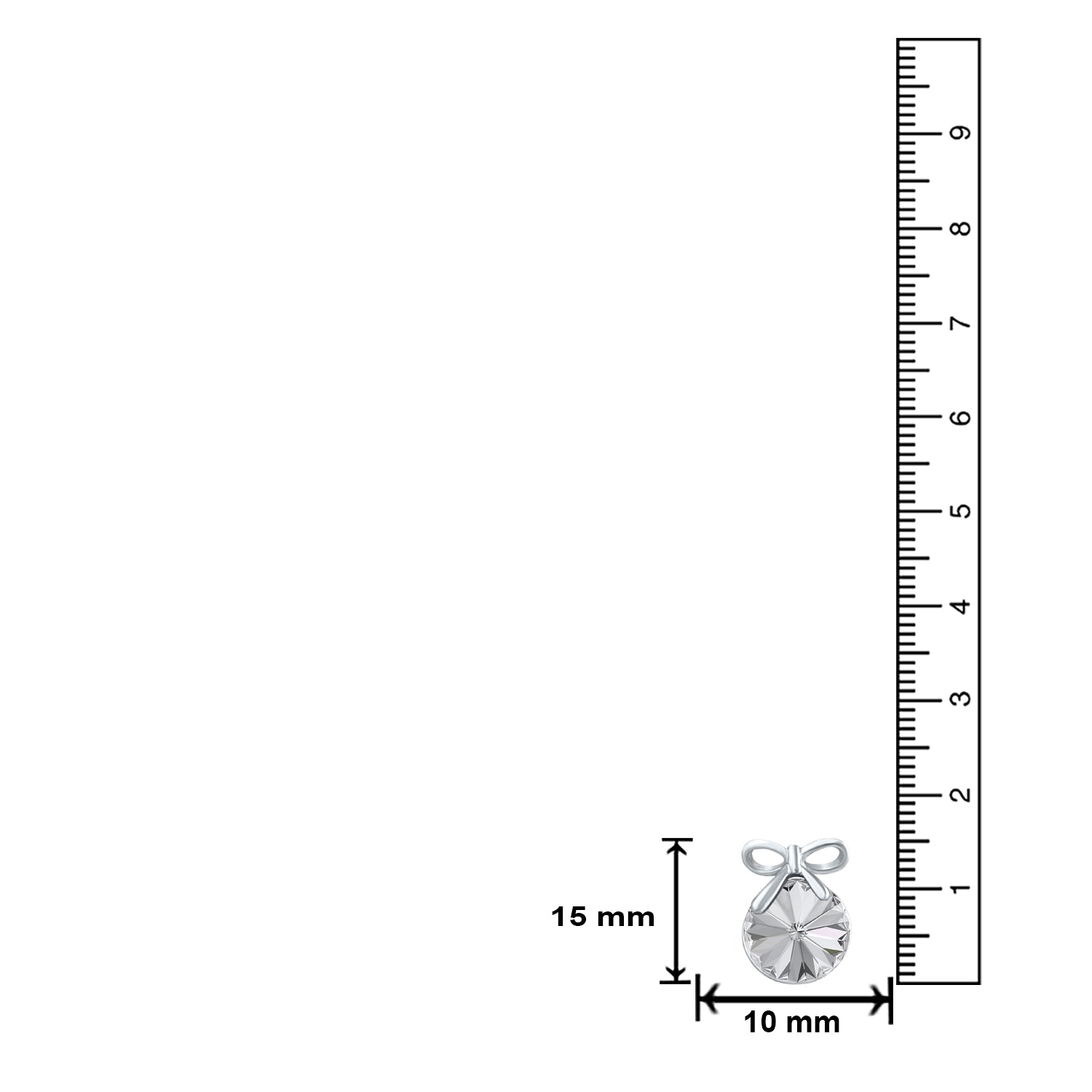 Bow Earrings with White AB Cubic Zirconias