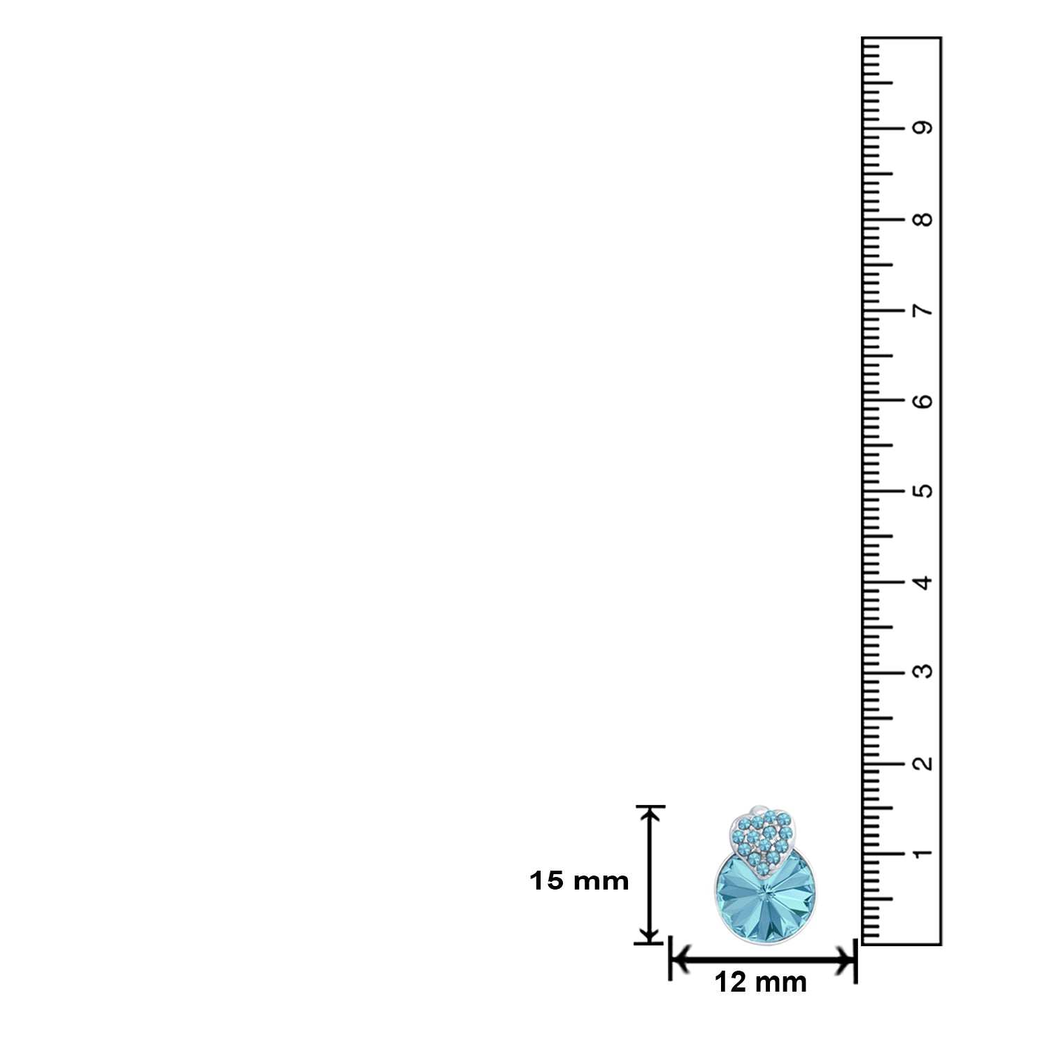 Heart Earrings Made with White AB Cubic Zirconias