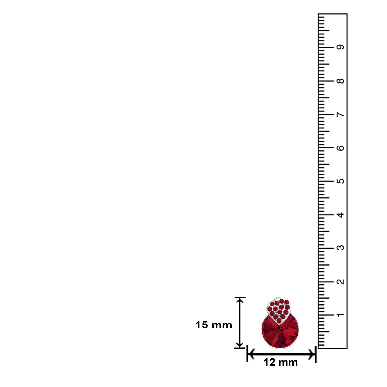 Heart Earrings Made with White AB Cubic Zirconias