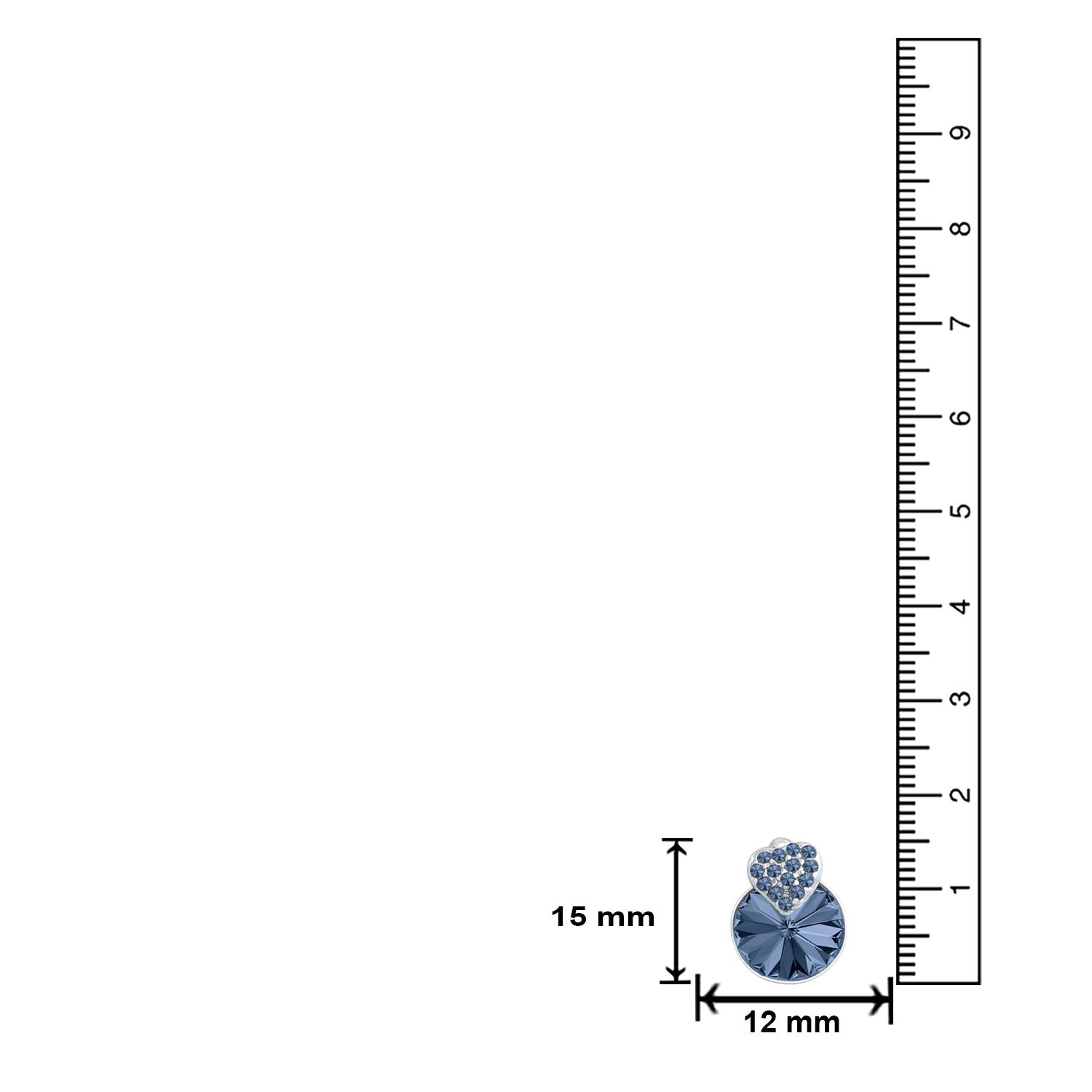 Heart Earrings Made with White AB Cubic Zirconias