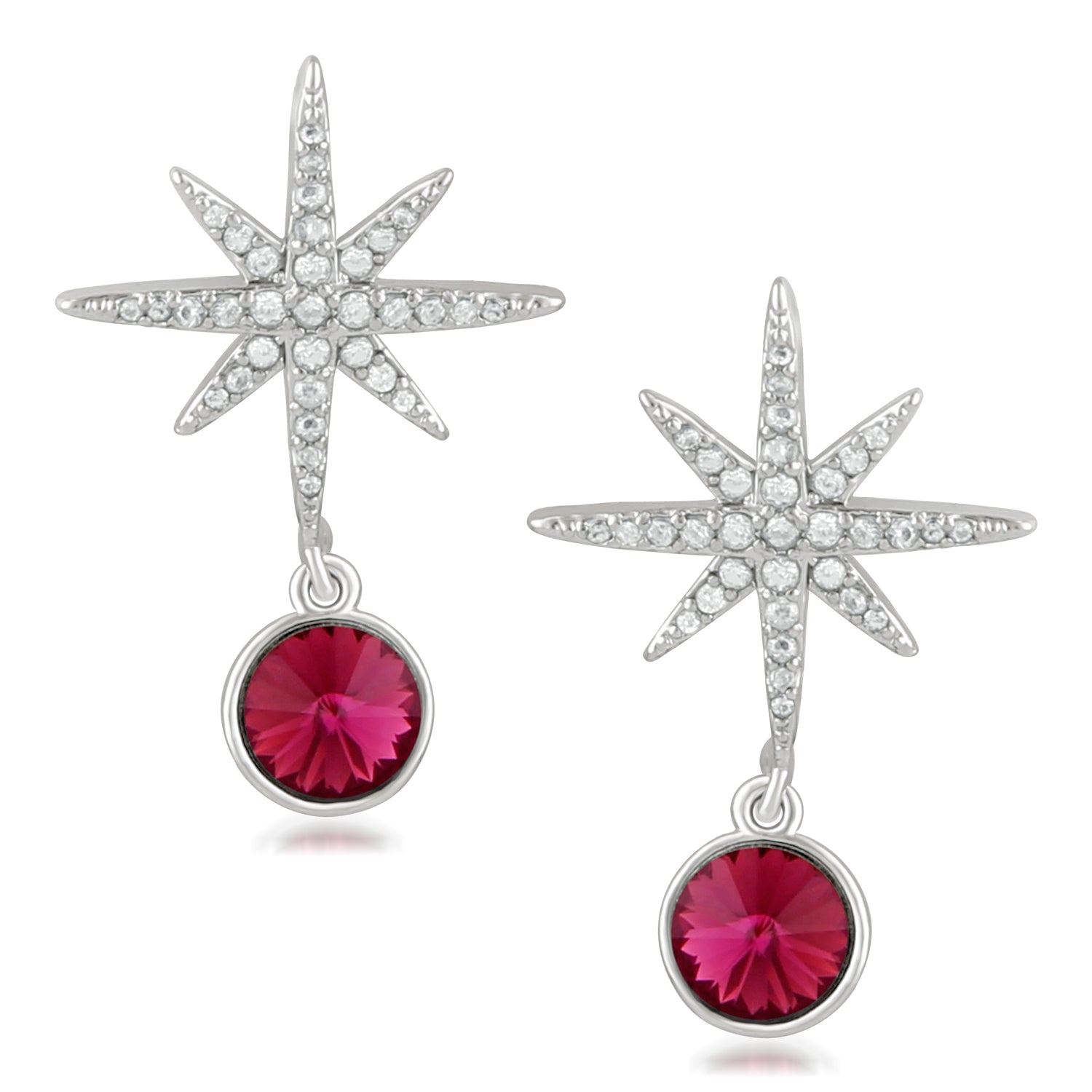 Designer Starry Cubic Zirconia Earrings