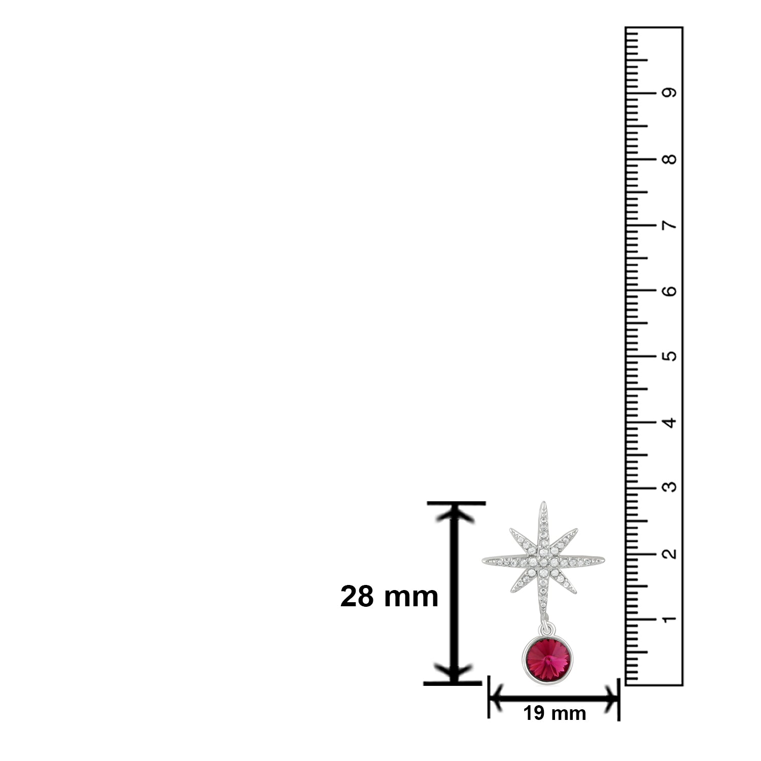 Designer Starry Cubic Zirconia Earrings