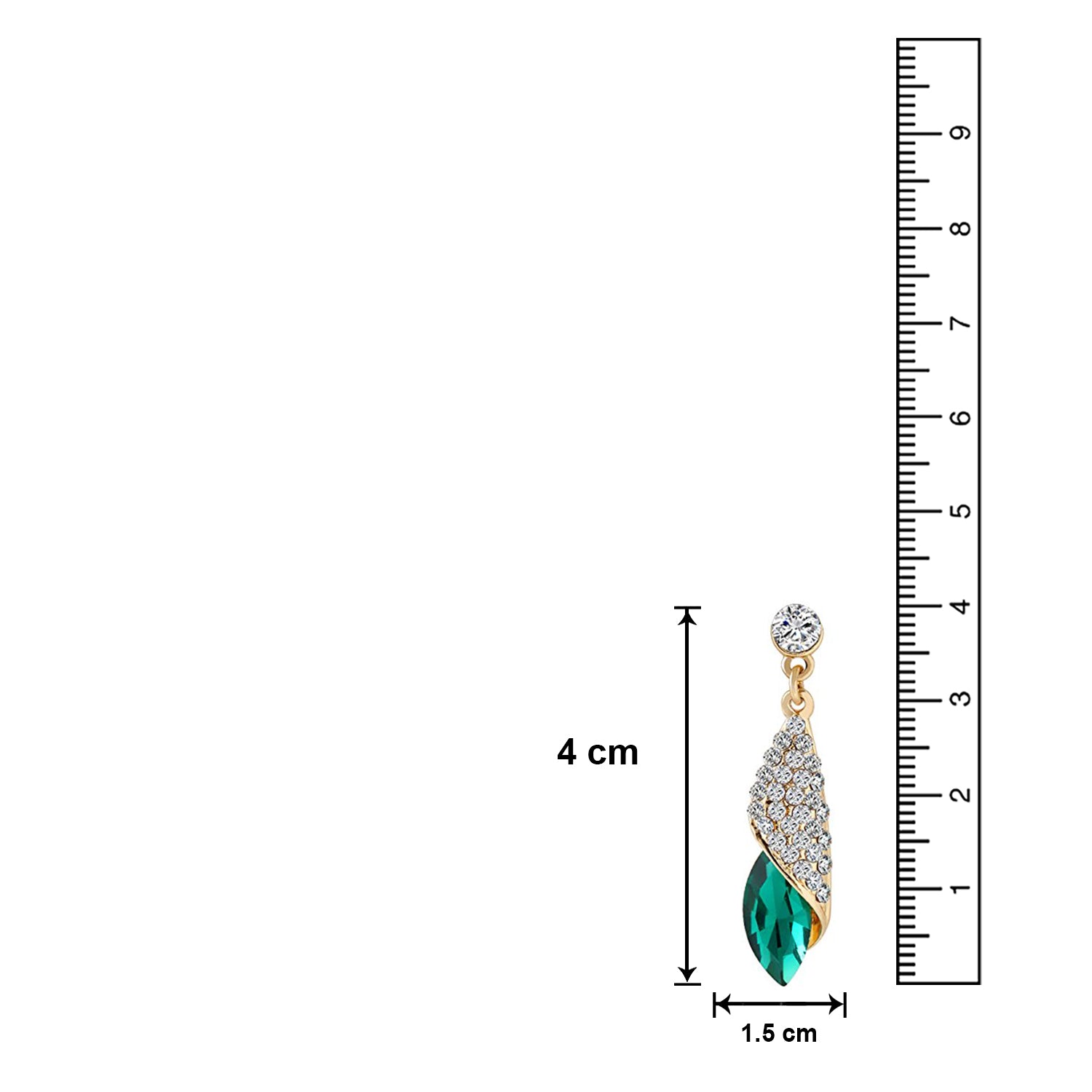 Endearing Drop Earrings with Crystal