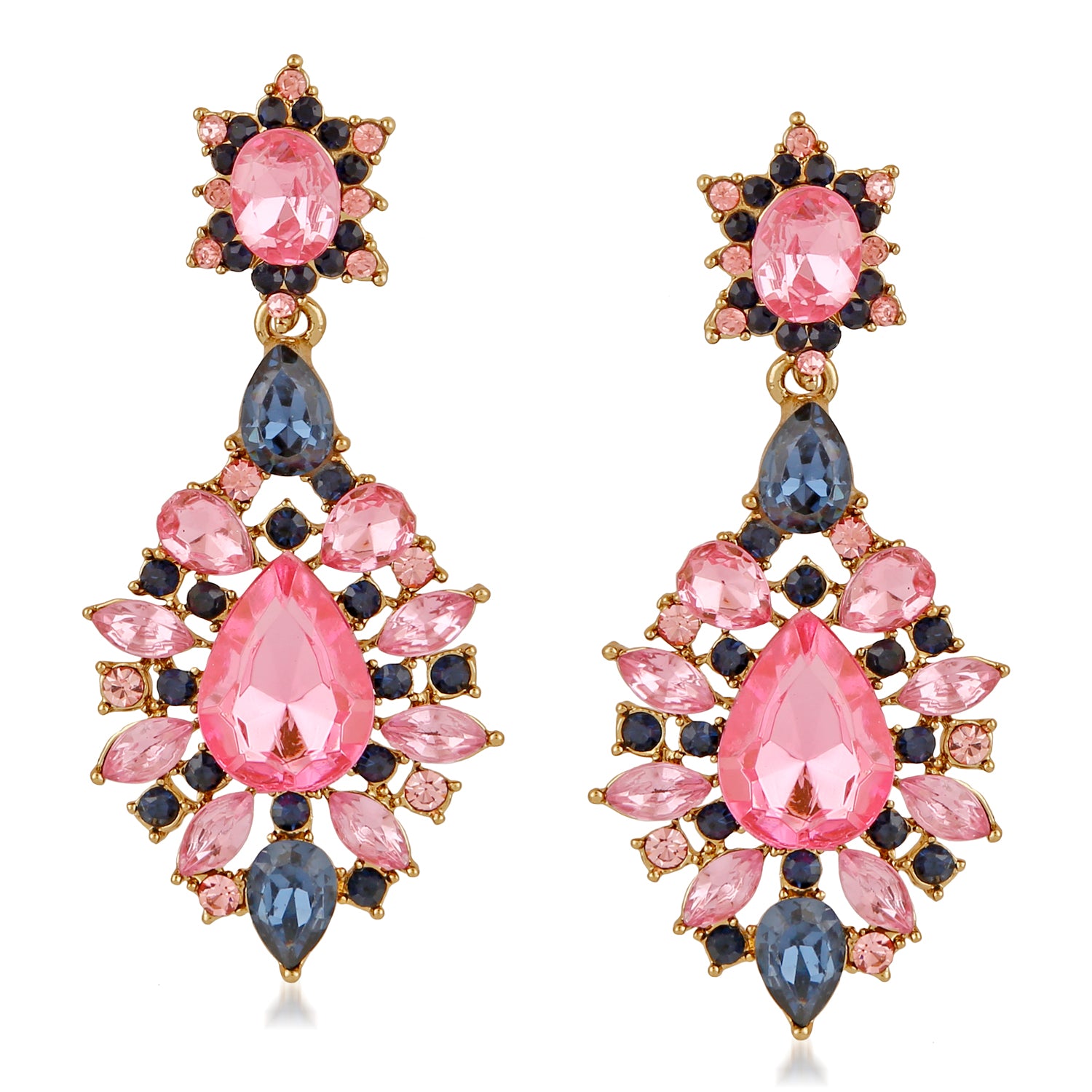 Exclusive multicolour Crystal Dangler Earrings