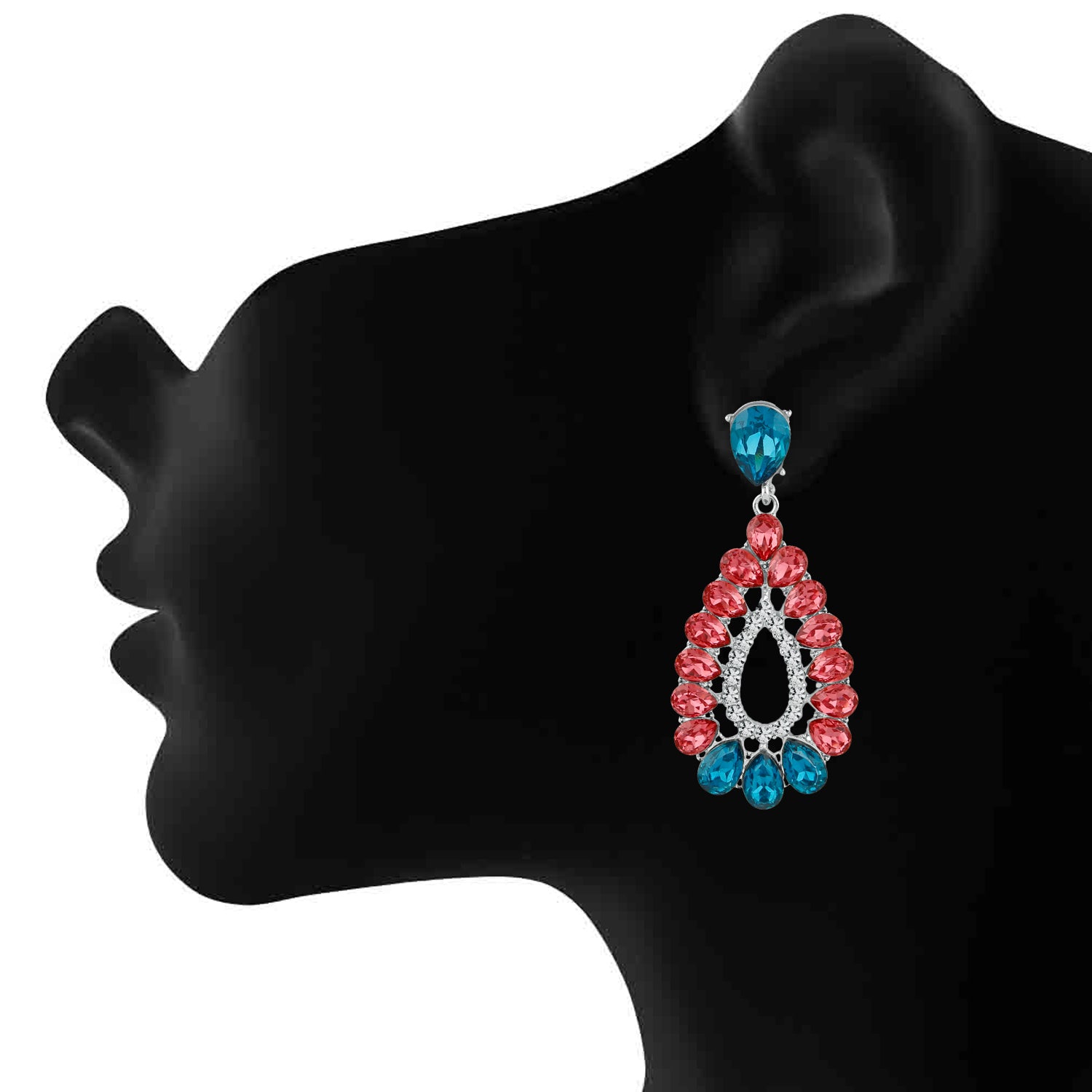 Mesmerising multicolour Crystal Dangler Earrings