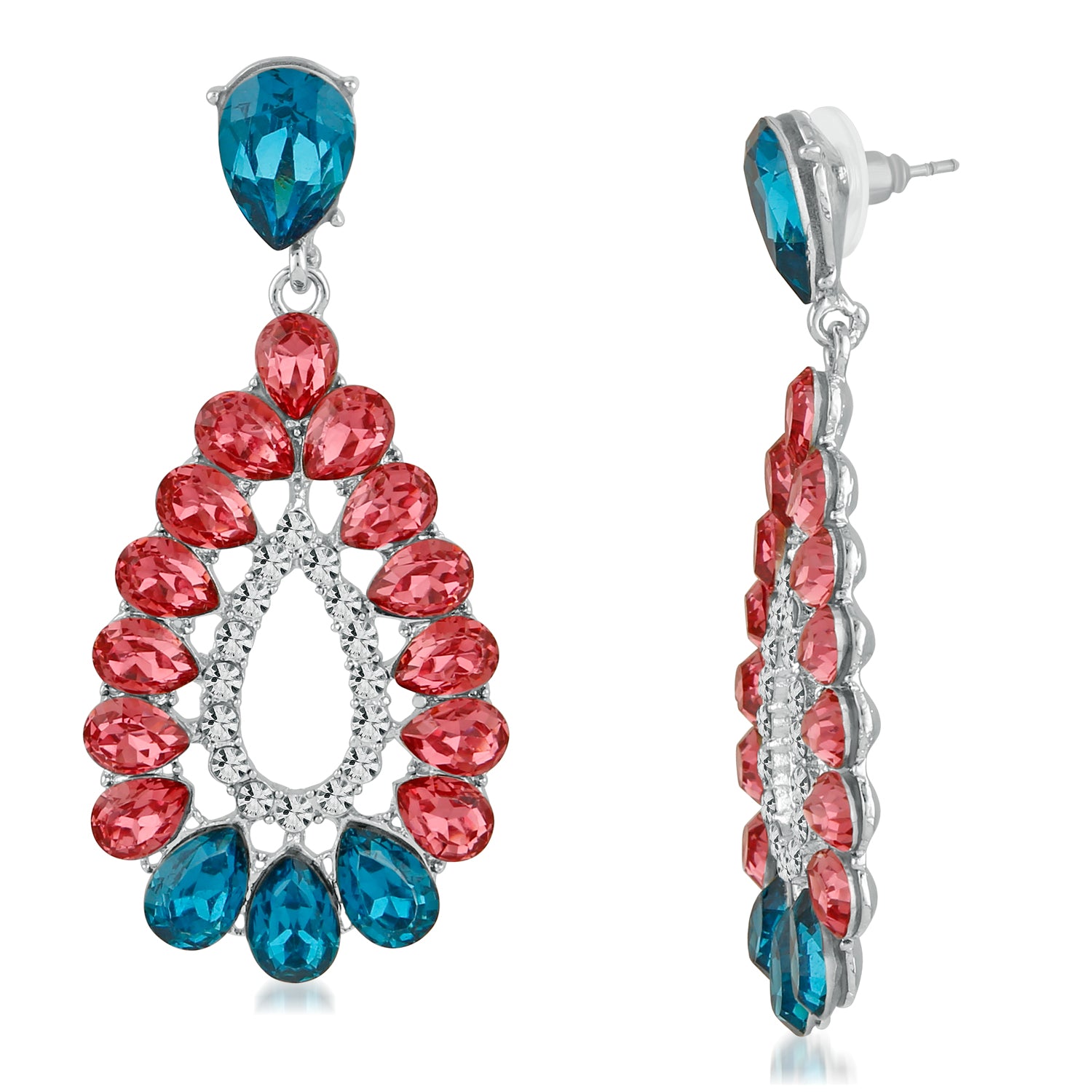 Mesmerising multicolour Crystal Dangler Earrings