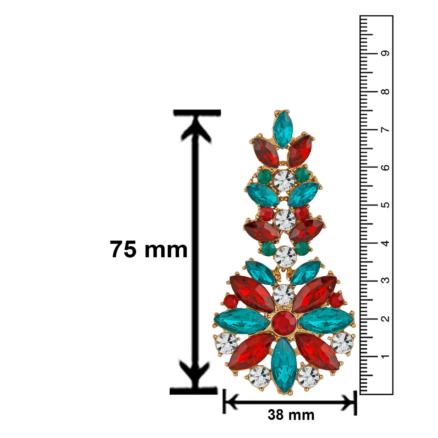 Gleaming multicolour Crystal Dangler Earrings