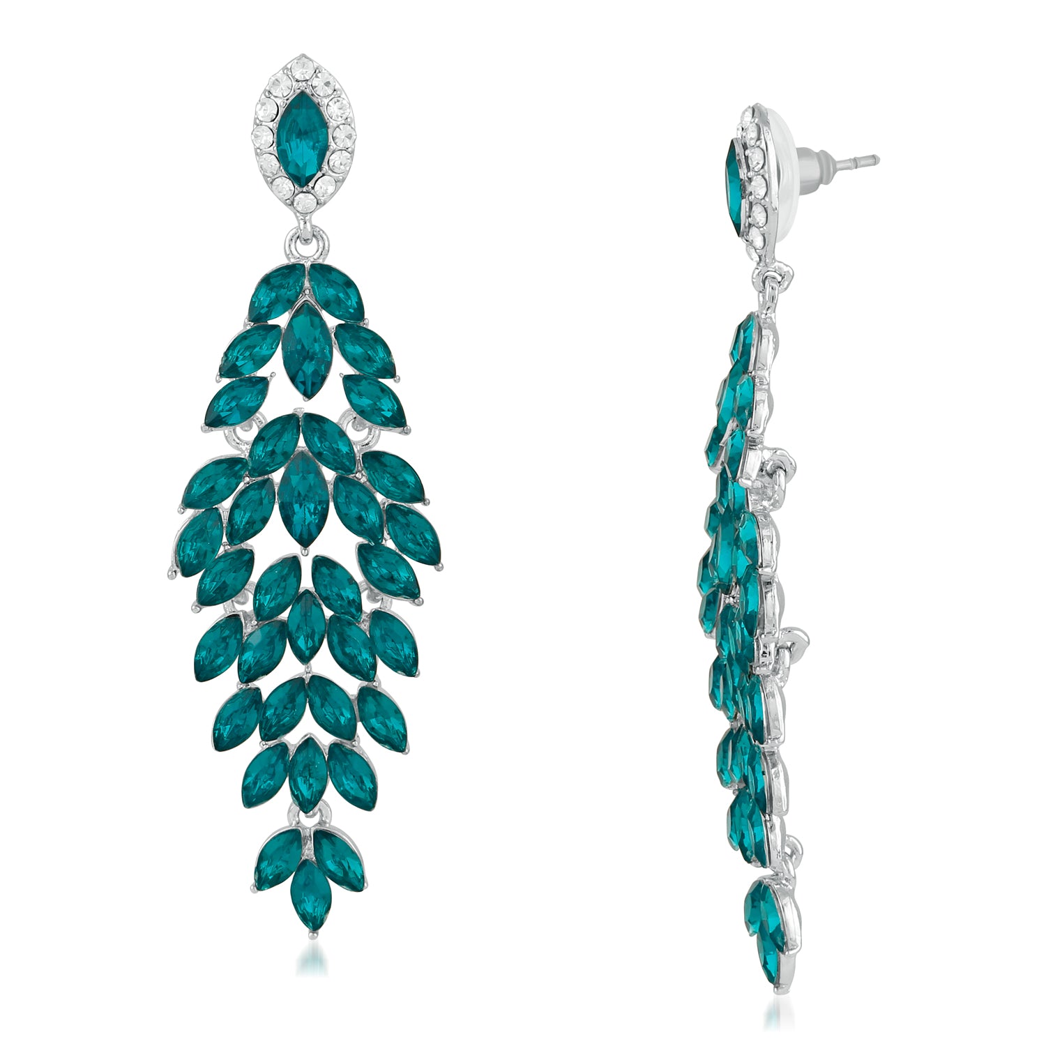 Classic Designer multicolour Crystal Dangler Earrings