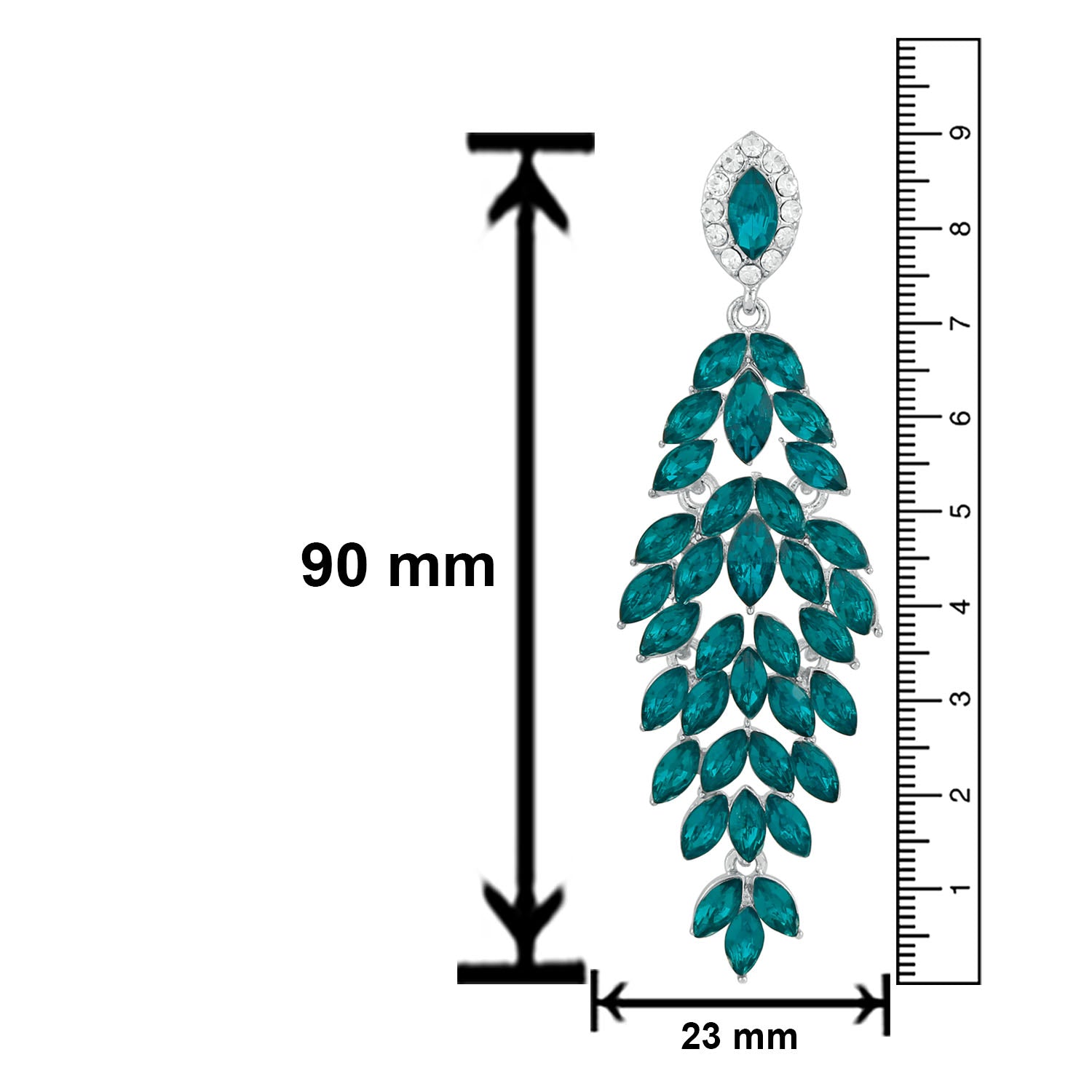 Classic Designer multicolour Crystal Dangler Earrings