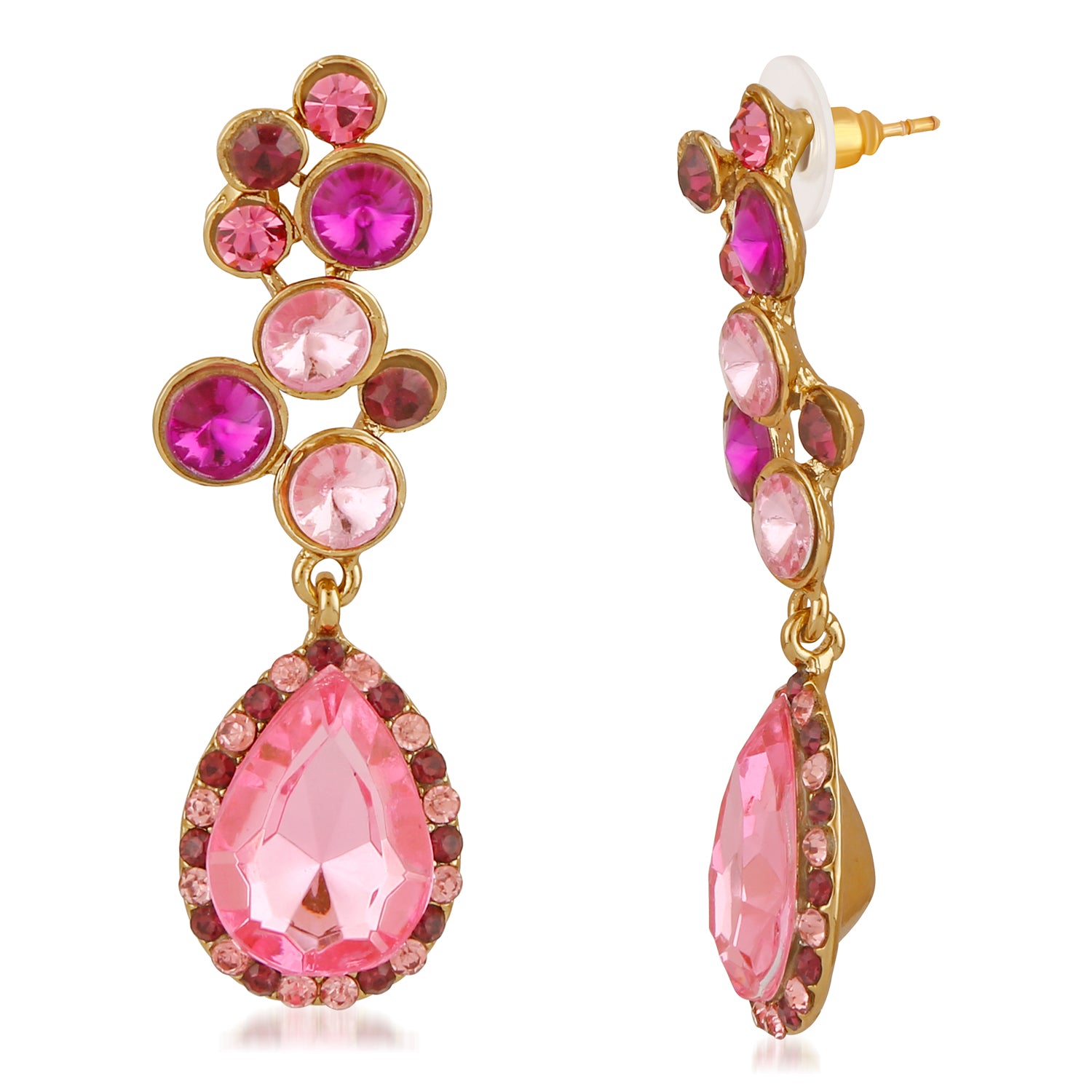 Dazzling multicolour Crystals Dangler Earrings