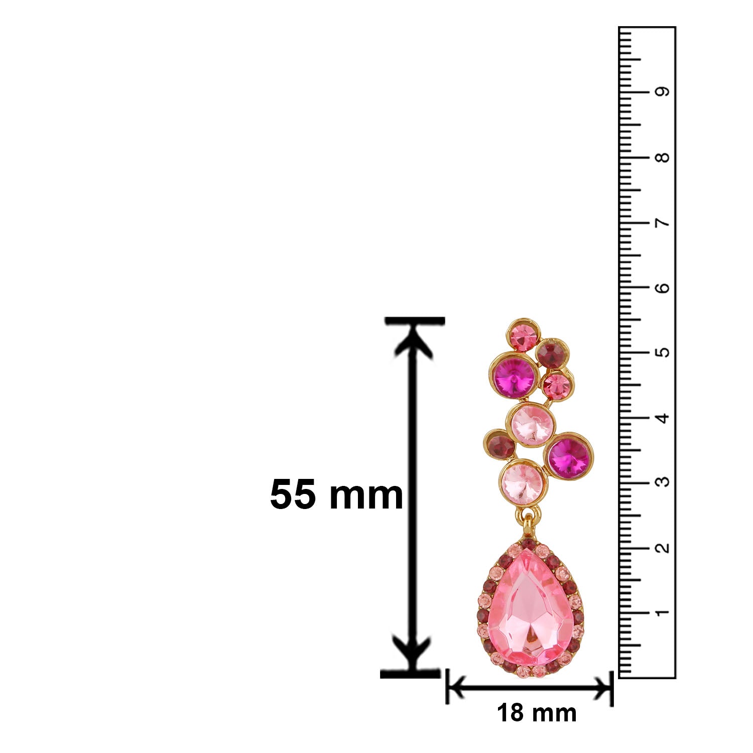 Dazzling multicolour Crystals Dangler Earrings