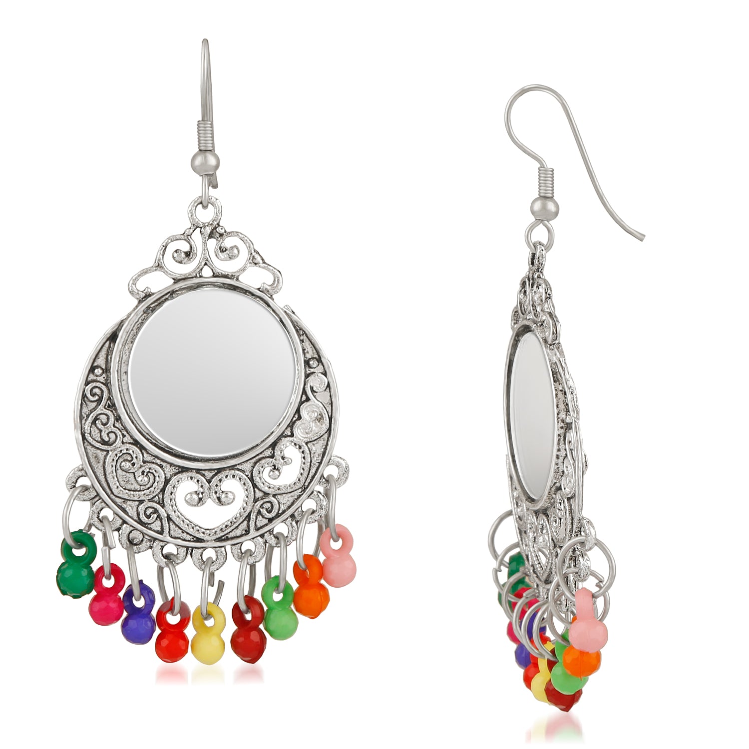 Exclusive multicolour beads Dangler Earrings