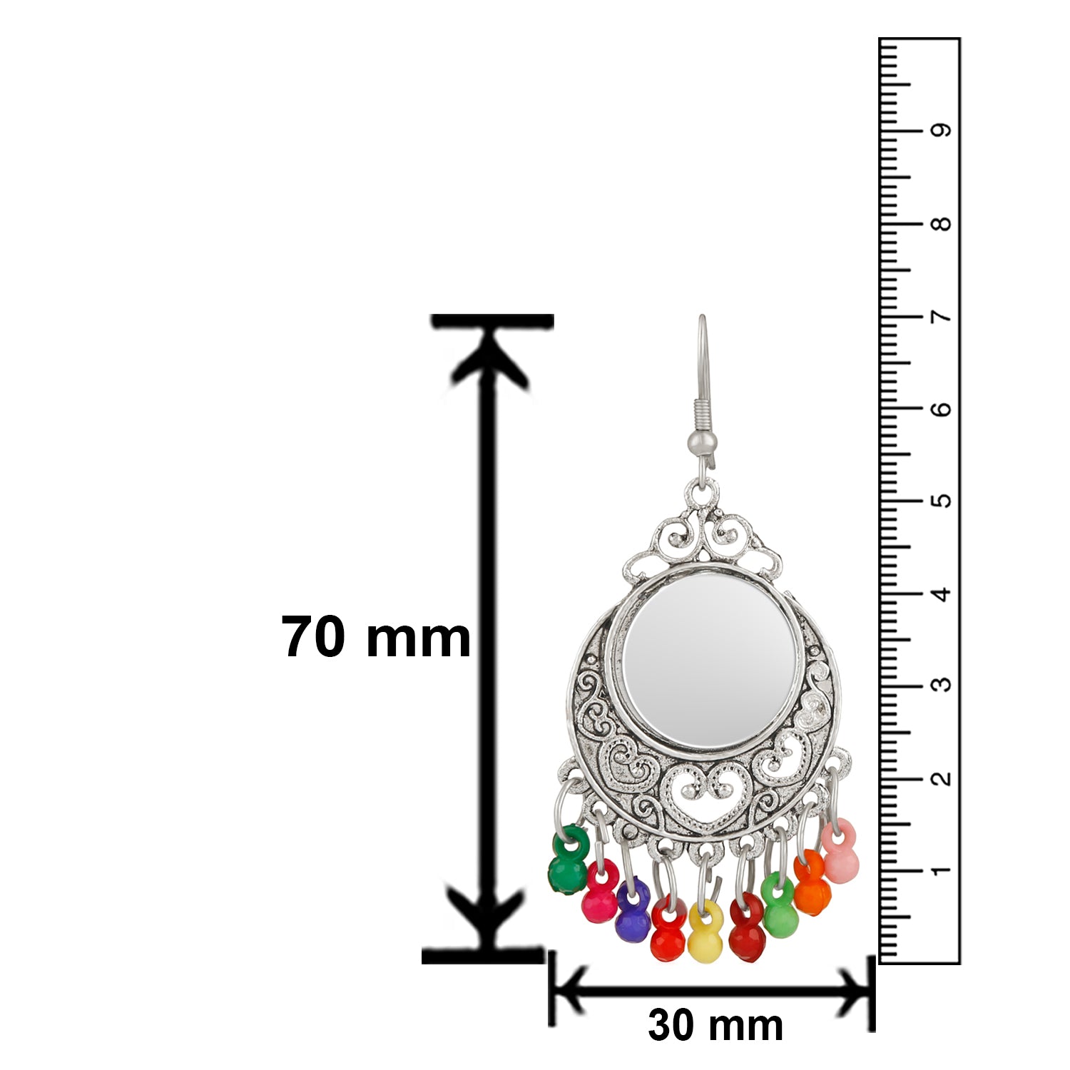 Exclusive multicolour beads Dangler Earrings