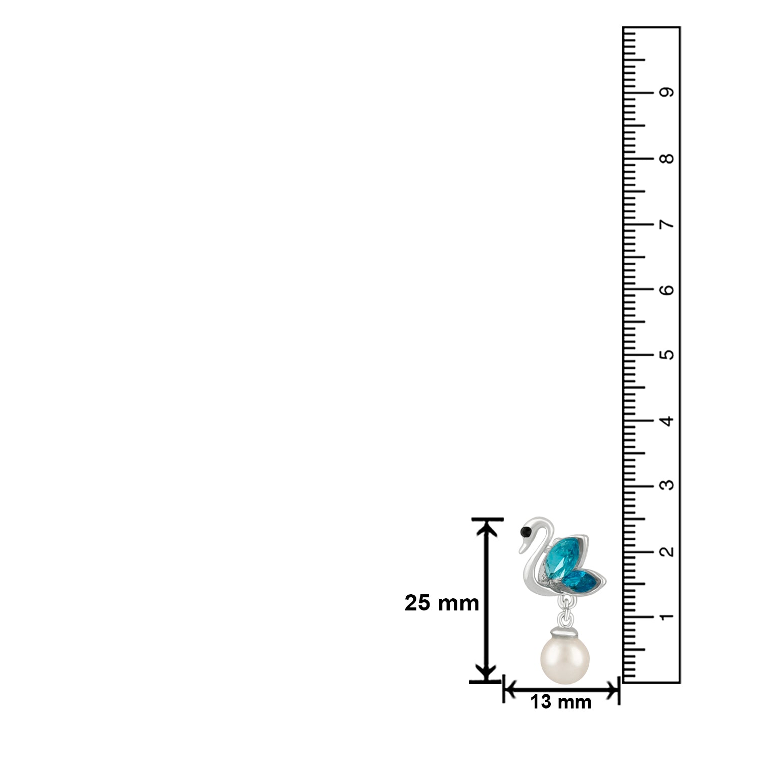 Exquisite Blue Crystal Duck Earrings