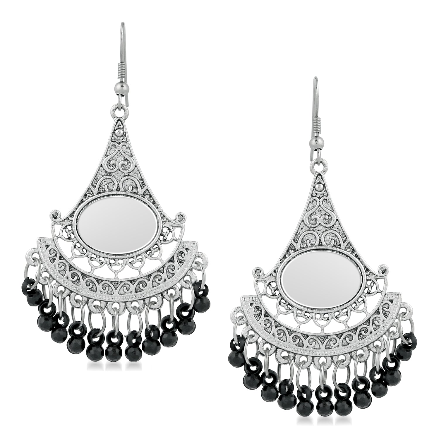 Oxidised Silver Exclusive Antique Earrings