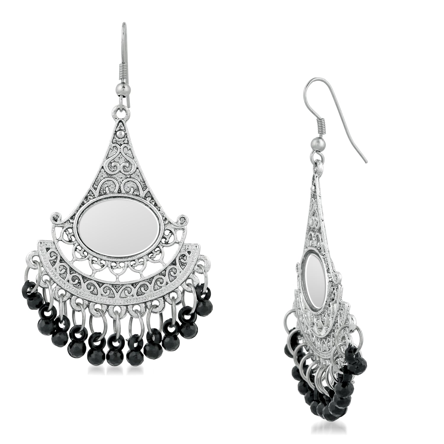 Oxidised Silver Exclusive Antique Earrings
