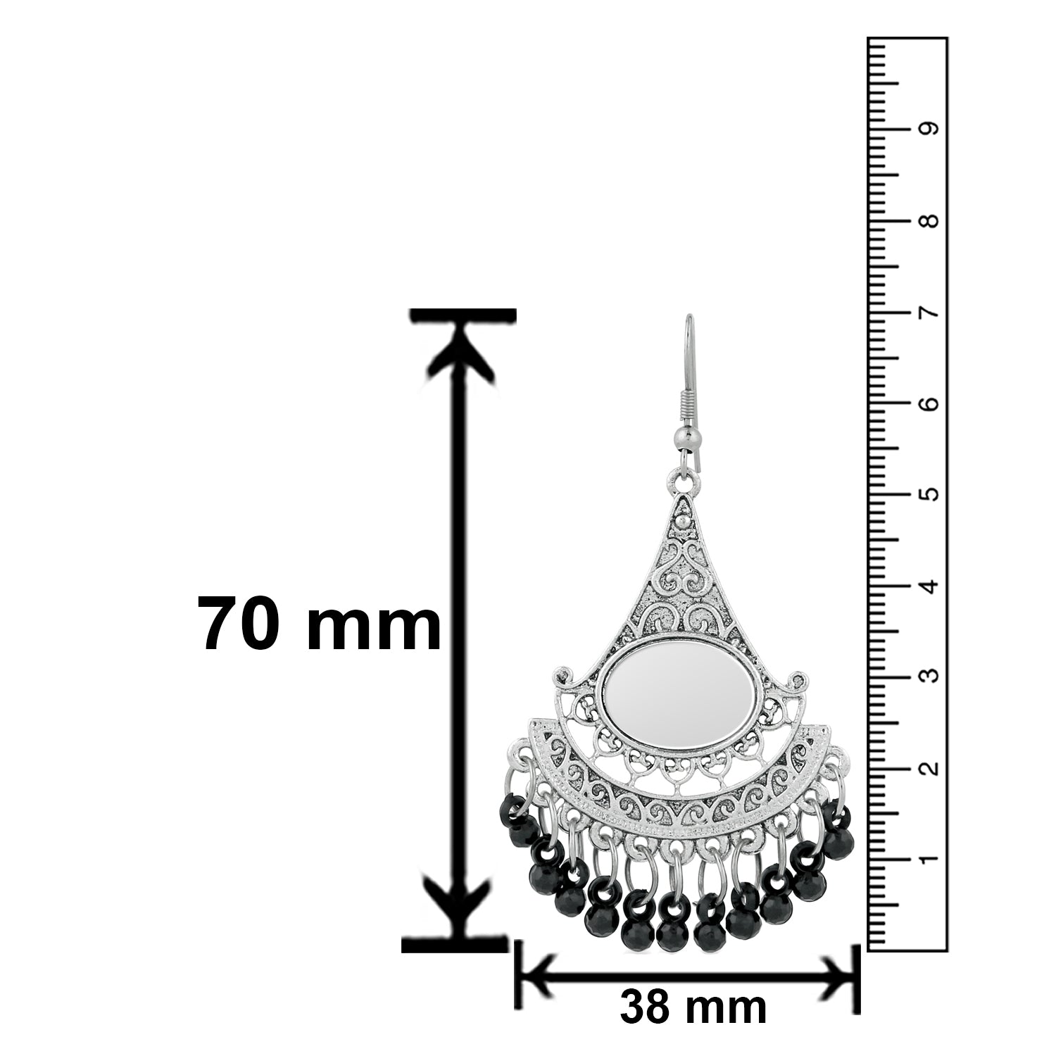 Oxidised Silver Exclusive Antique Earrings