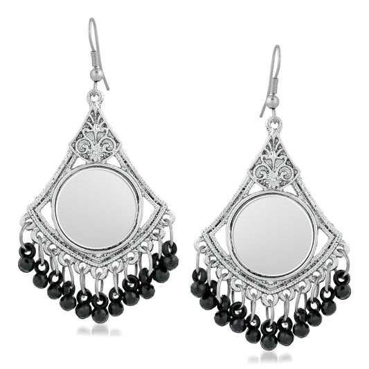 Oxidised Silver Magnificent Antique Earrings