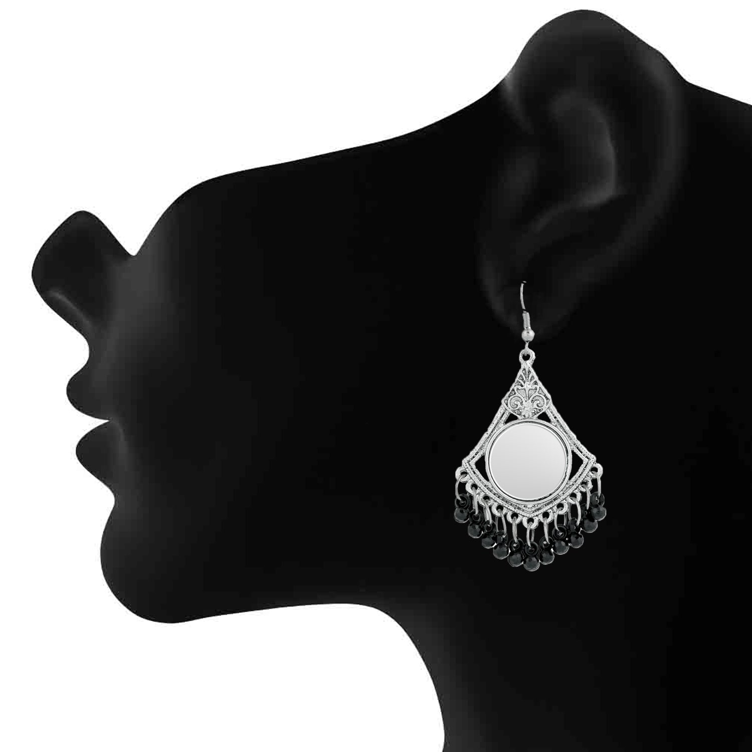 Oxidised Silver Magnificent Antique Earrings