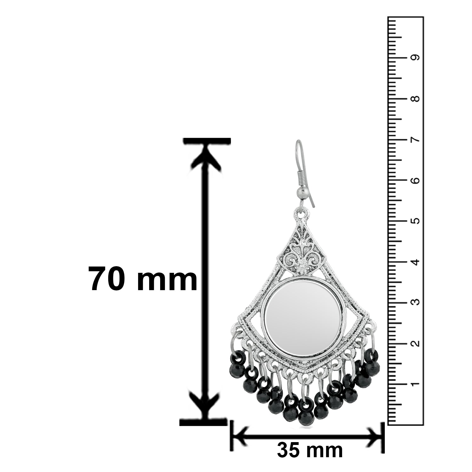 Oxidised Silver Magnificent Antique Earrings