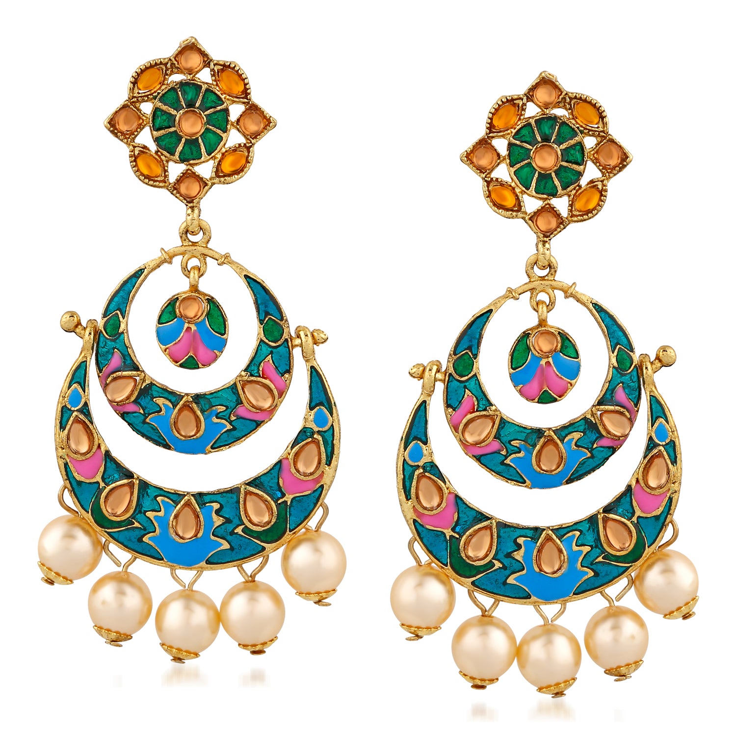 Enchanting multicolour Meenakari Earrings