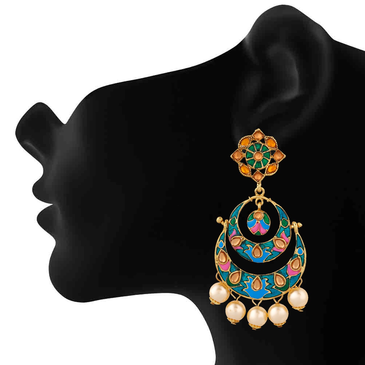 Enchanting multicolour Meenakari Earrings
