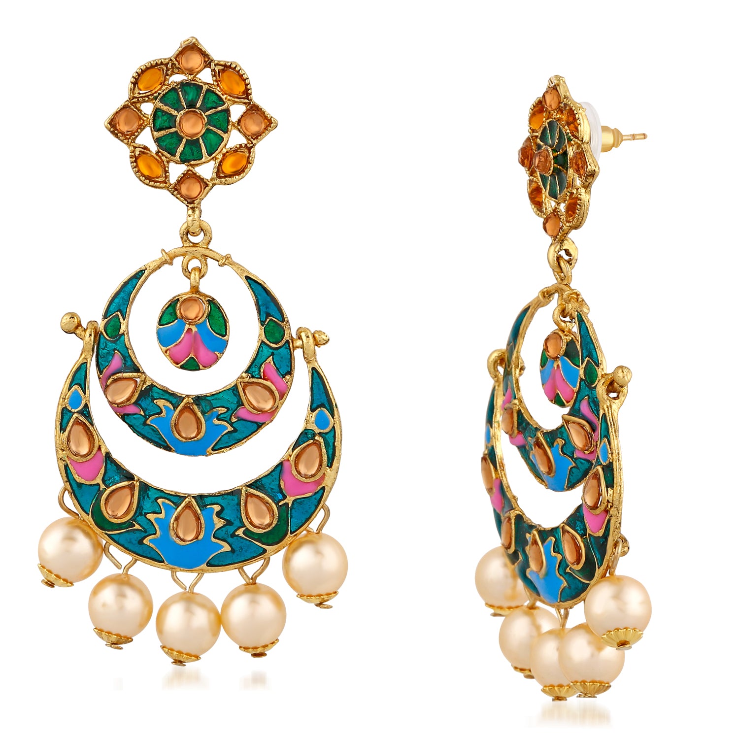 Enchanting multicolour Meenakari Earrings