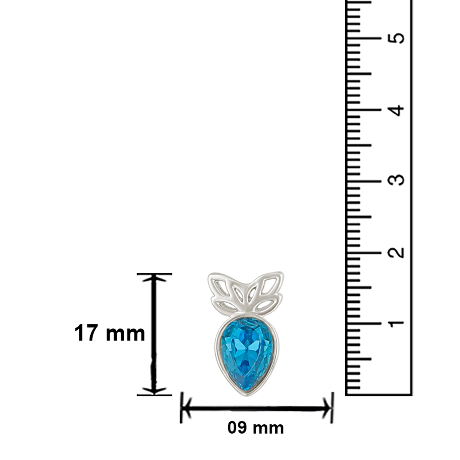 Inverted Pear Solitaire Crystal Earrings