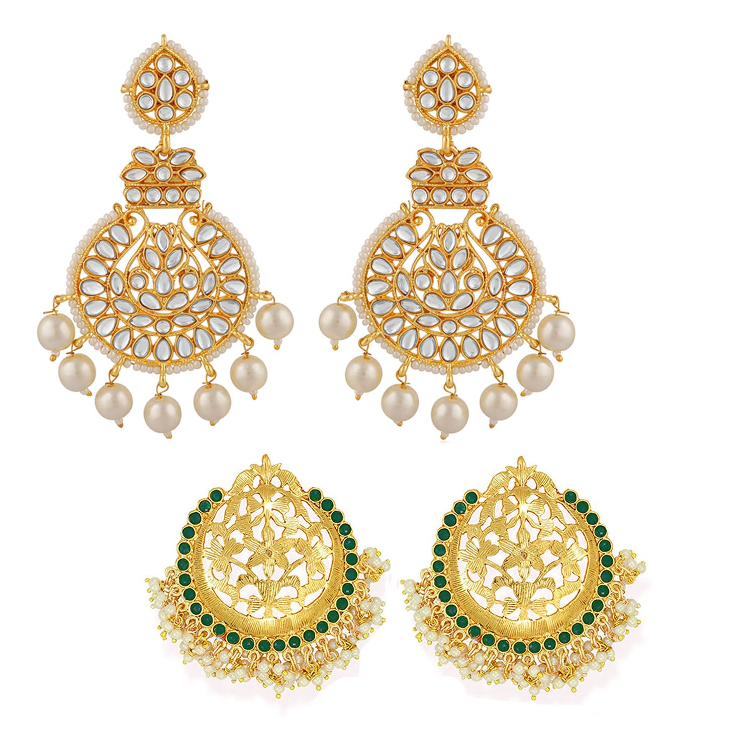 Combo of 2 Pairs of Traditional Dangler Earrings