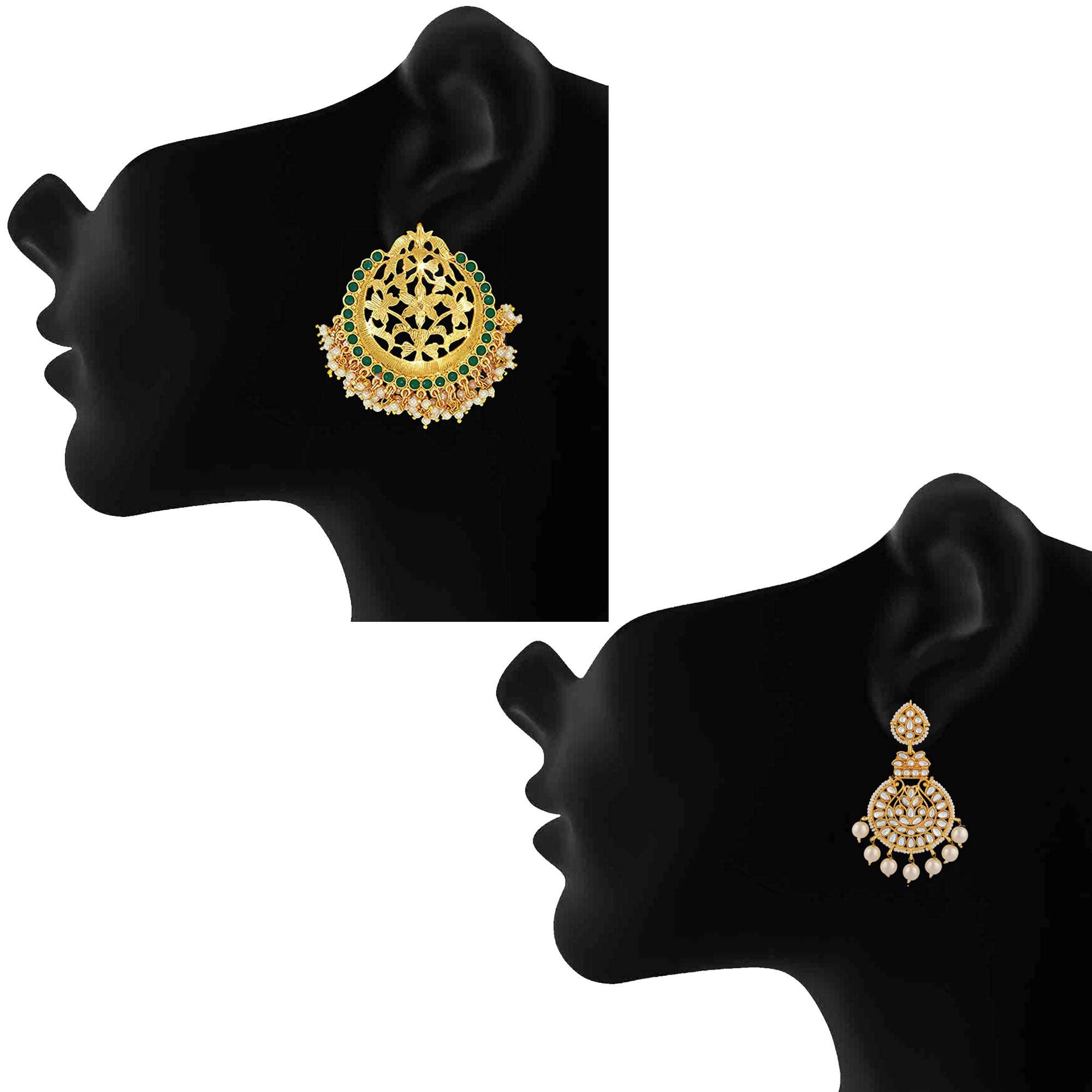 Combo of 2 Pairs of Traditional Dangler Earrings