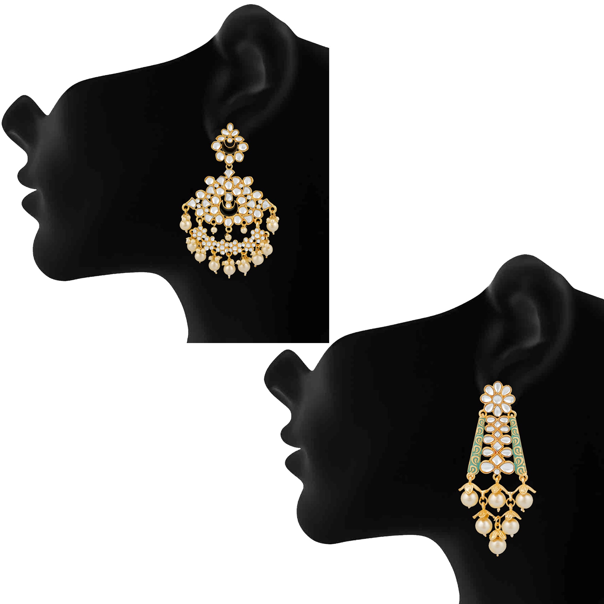 Combo of 2 Pairs of Traditional Dangler Earrings