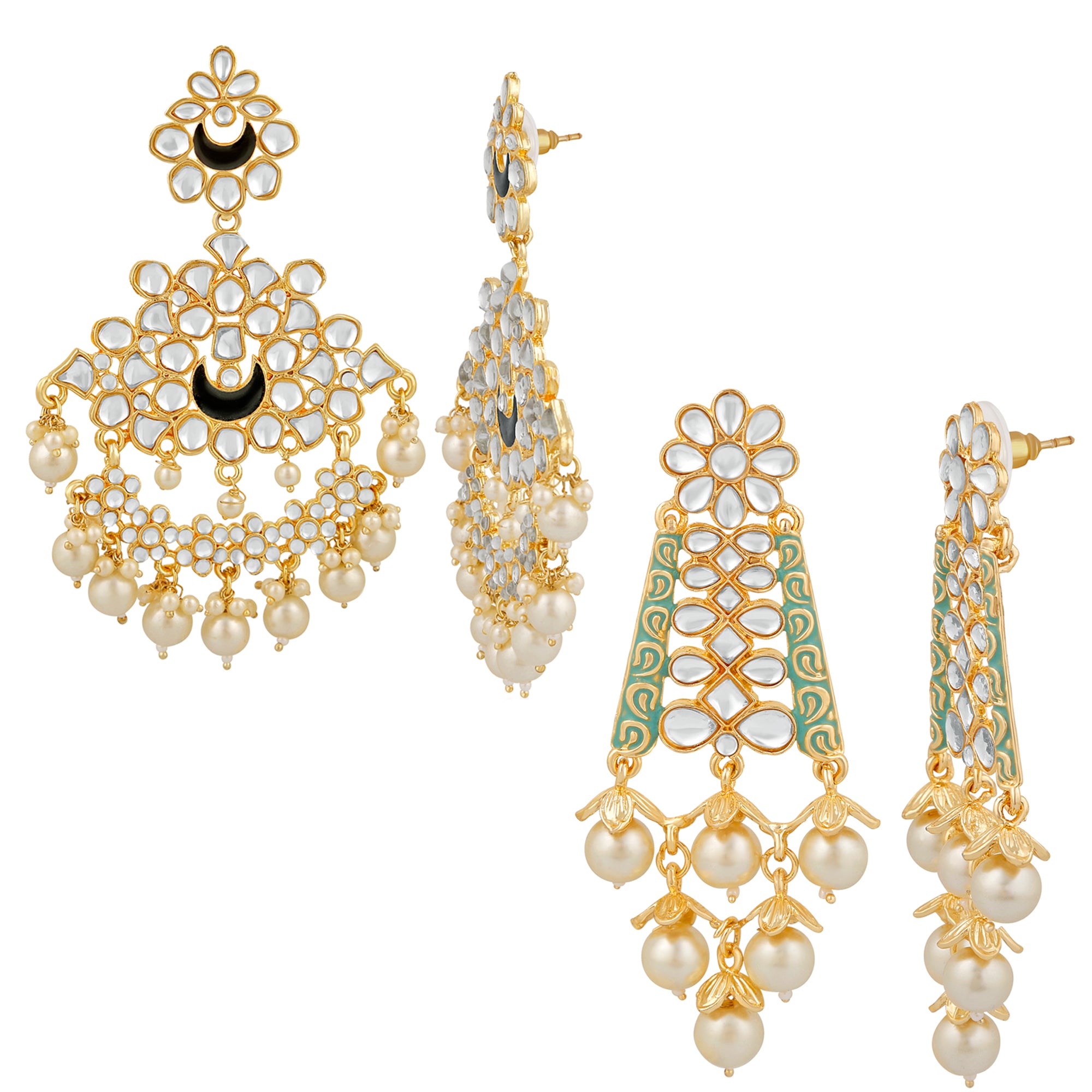 Combo of 2 Pairs of Traditional Dangler Earrings