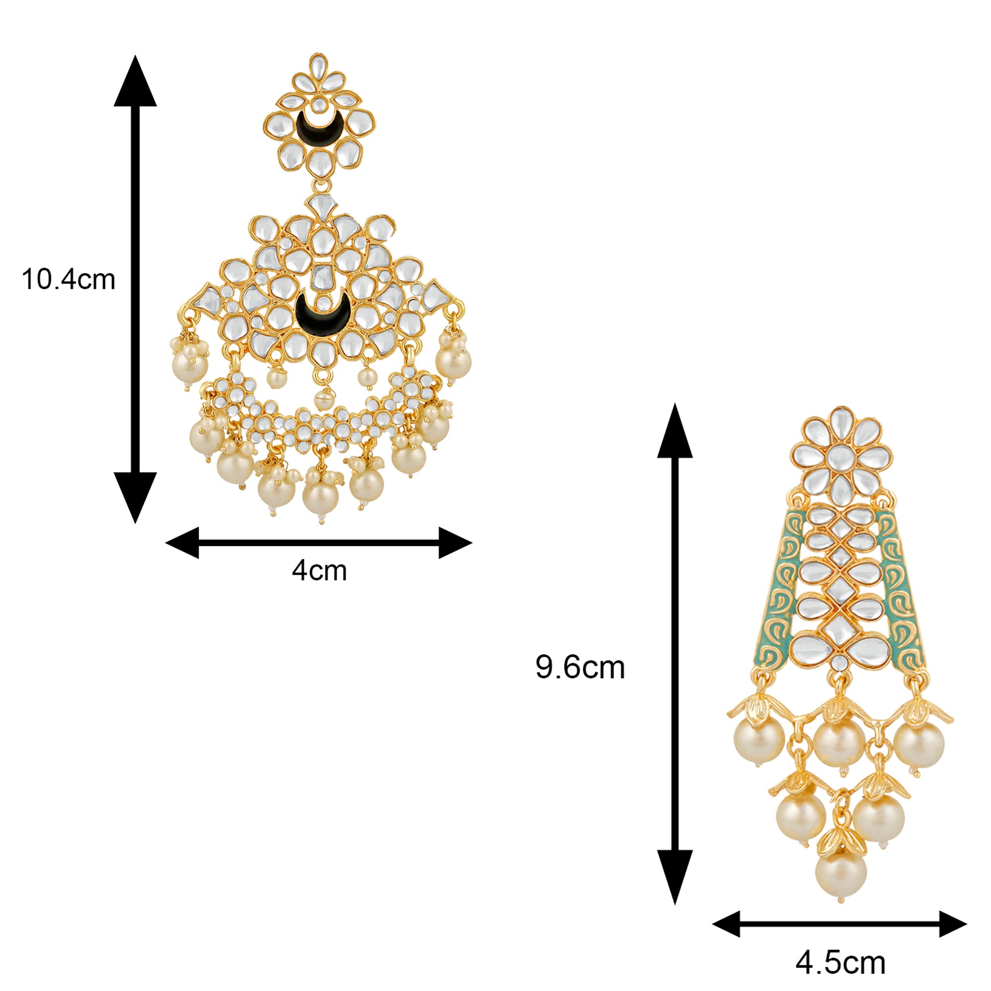 Combo of 2 Pairs of Traditional Dangler Earrings