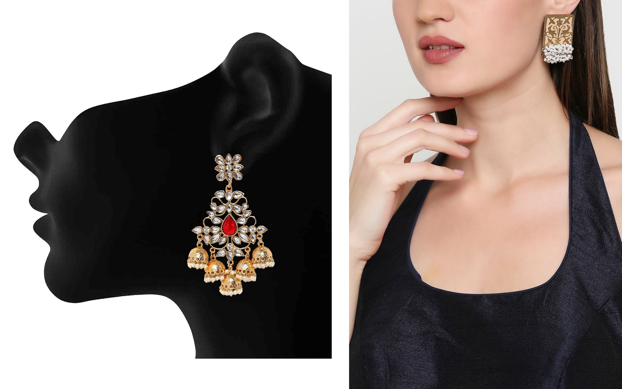 Combo of 2 Pairs of Traditional Dangler Earrings