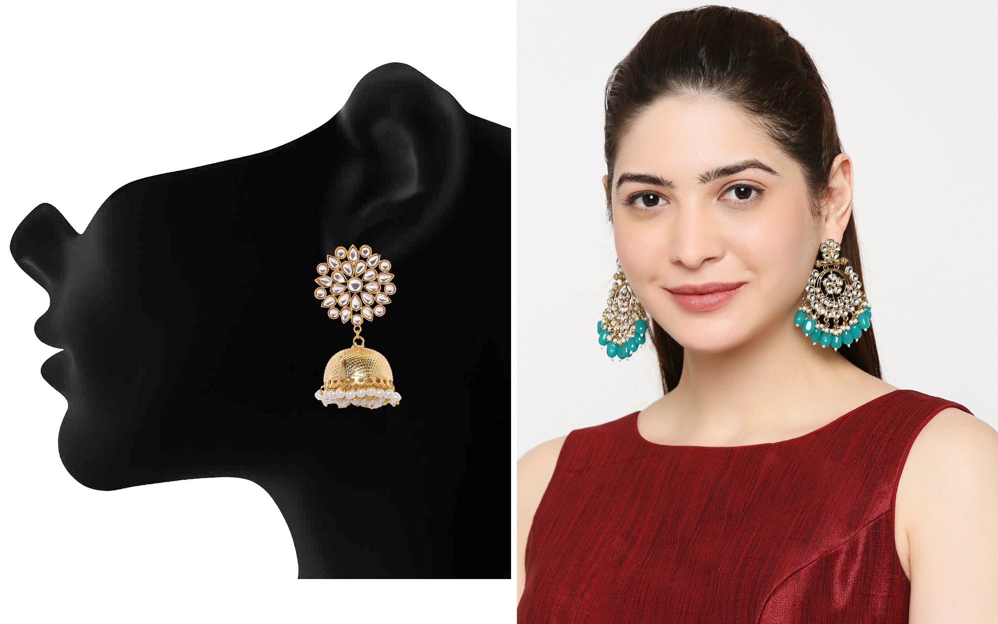 Combo of 2 Pairs of Traditional Dangler Earrings