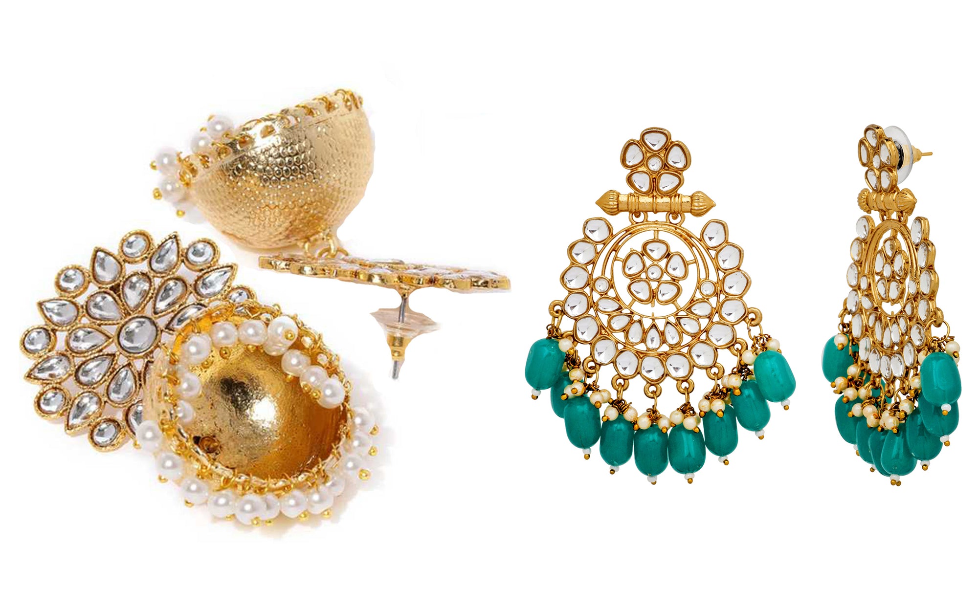 Combo of 2 Pairs of Traditional Dangler Earrings