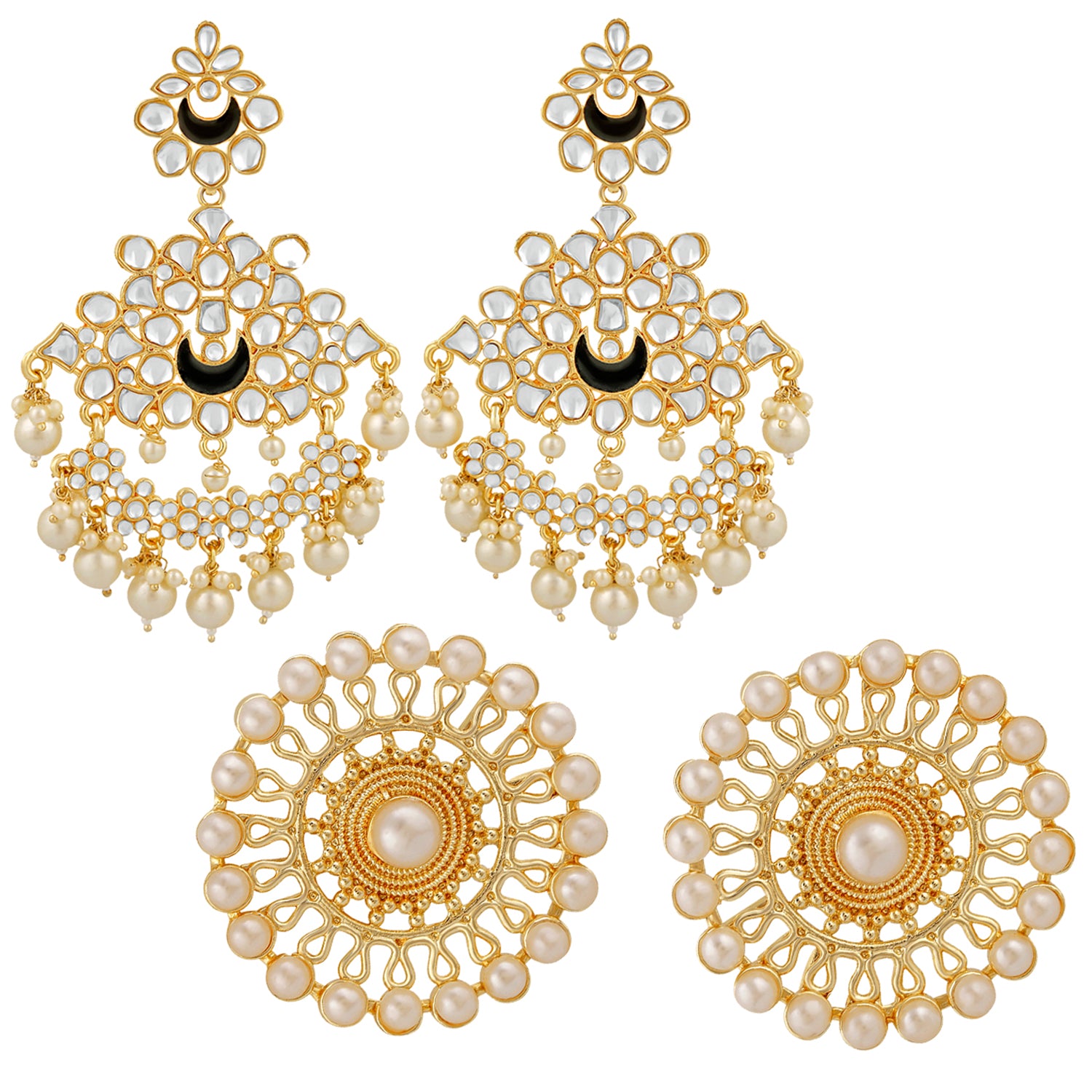 Combo of 2 Pairs of Traditional Dangler Earrings