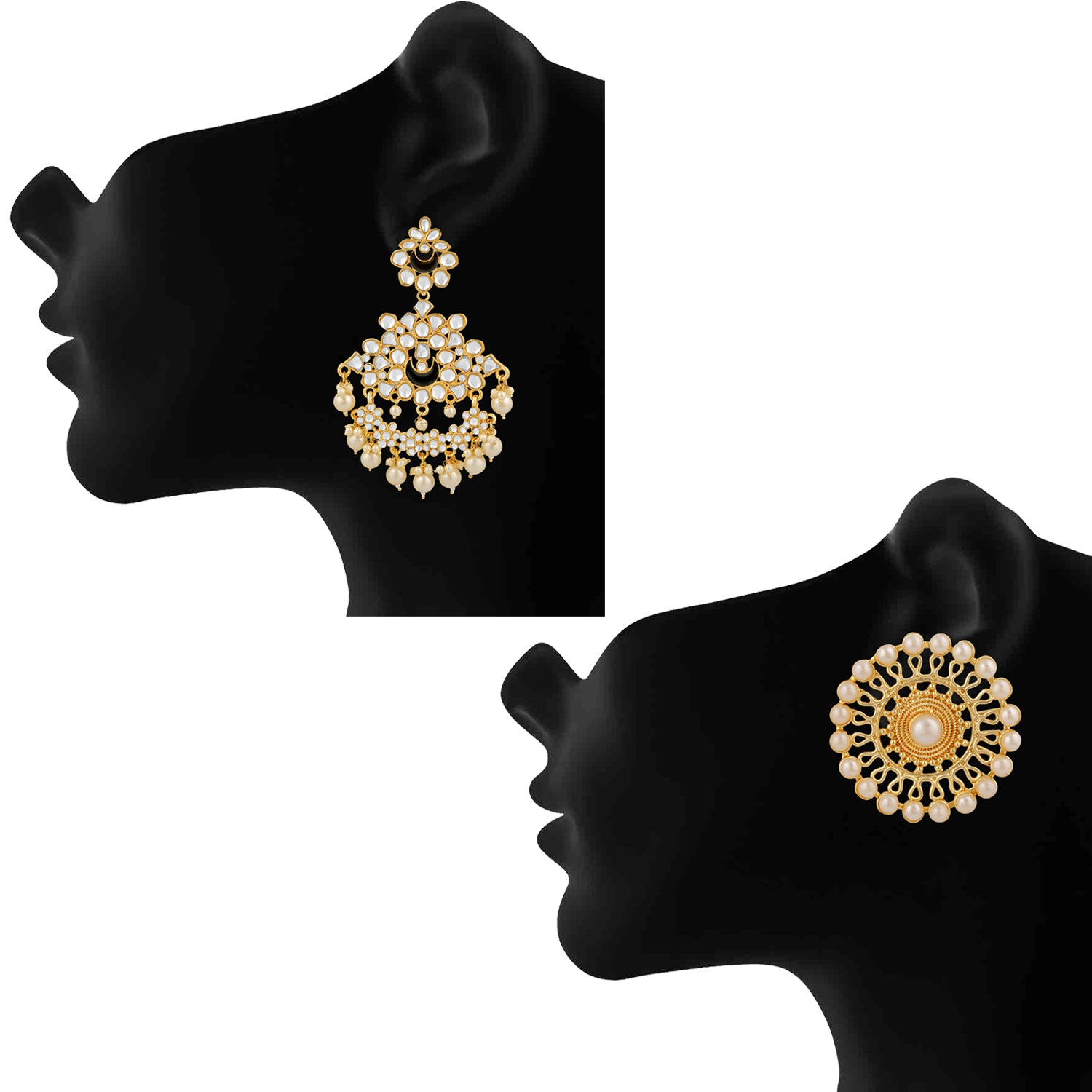 Combo of 2 Pairs of Traditional Dangler Earrings