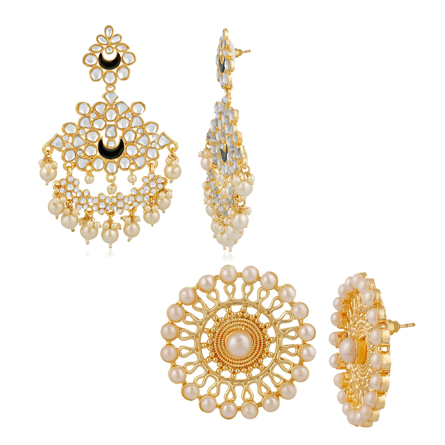 Combo of 2 Pairs of Traditional Dangler Earrings