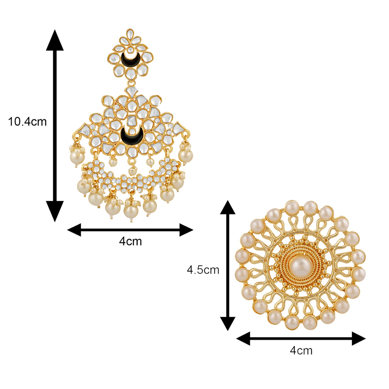 Combo of 2 Pairs of Traditional Dangler Earrings